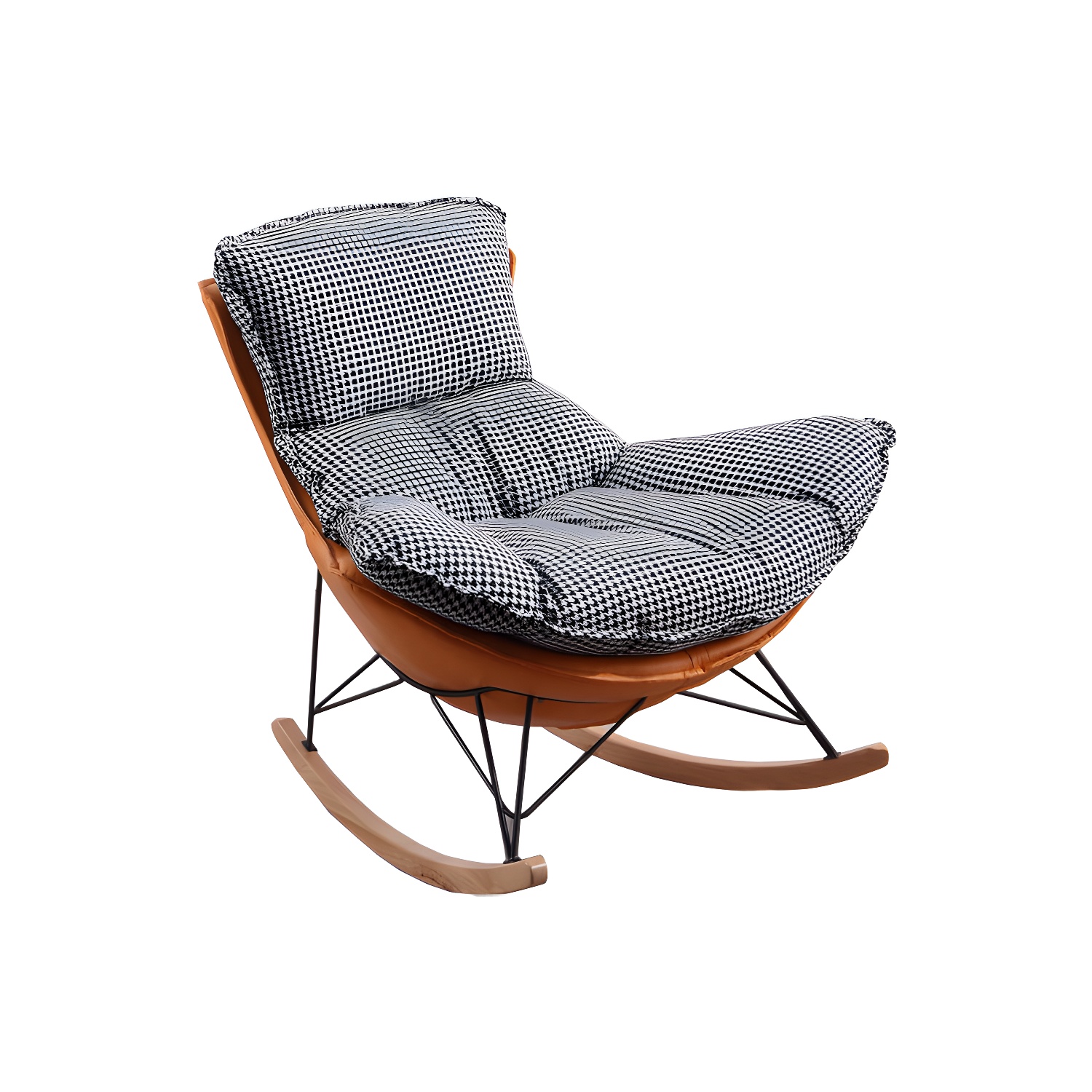 Upholstered Rocker Chair Living Room Rocking Chair with Padded Seat - image 14