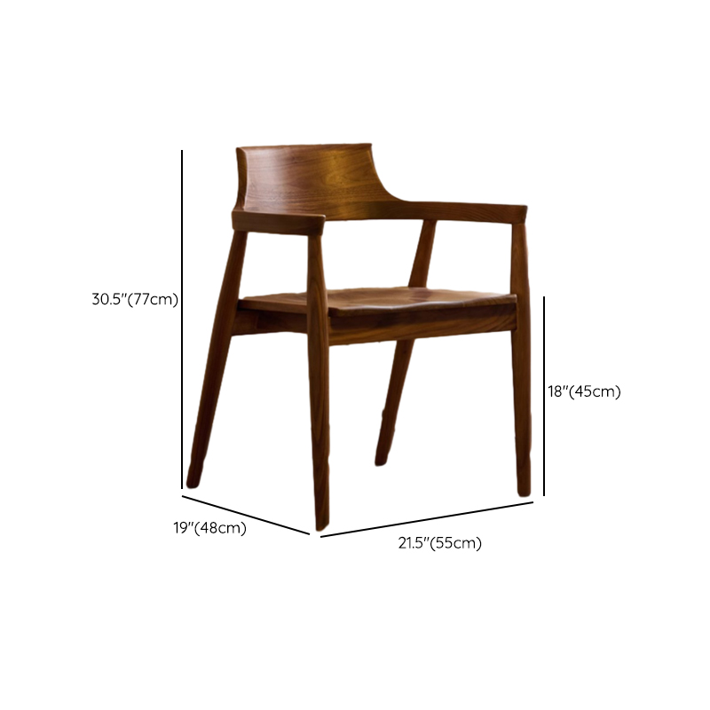 Casual Arm Chair with Uncovered Back, Upholstered, Walnut Timber Legs, Armrest, and Firm Stability - image 16
