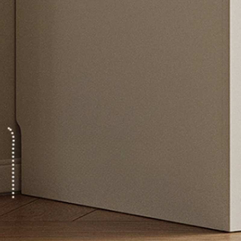 White Modish Manufactured Wood Independent Armoire Cabinet with Soft Close Drawer, Interior Shelves, and Clothing Rod - image 6