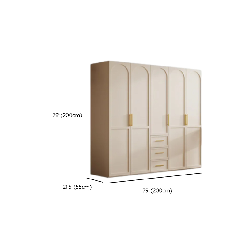 Simplistic White Detached Almirah with 3 Drawers, Interior Shelves, and Hinged Door - image 16