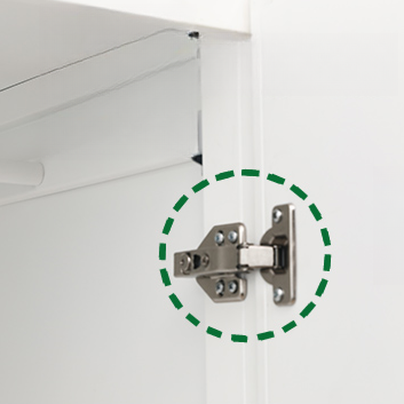 White Modish Manufactured Wood Armoire Cabinet with Adaptable Shelf, Soft Close Door, and Clothing Rod - image 6