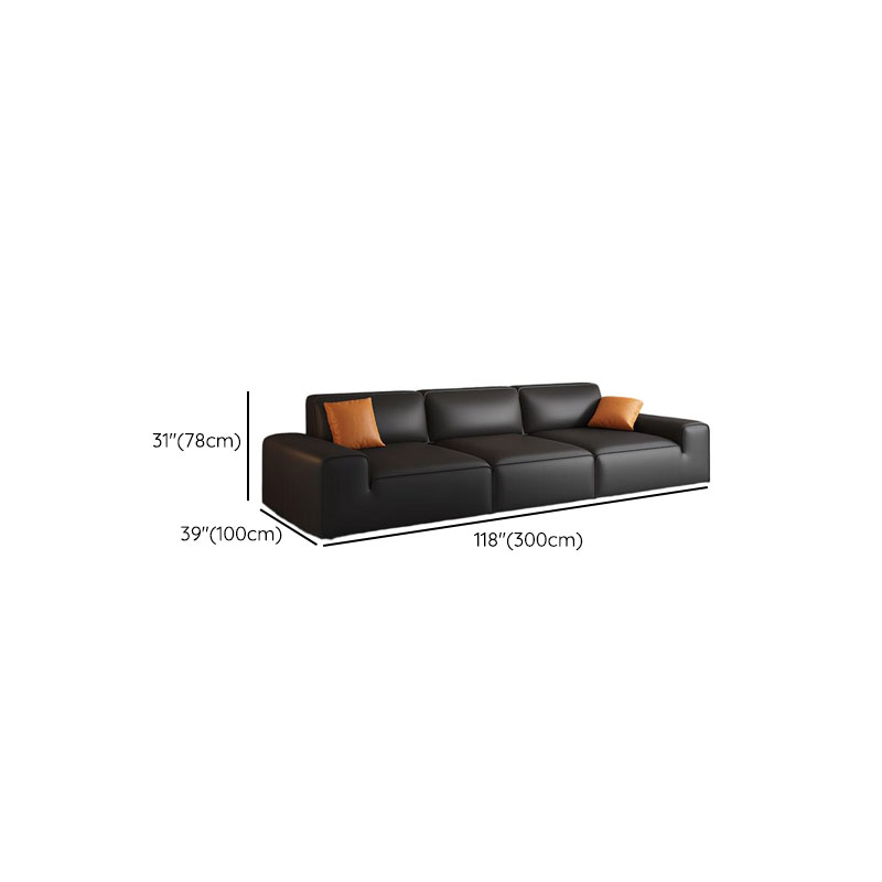 Midnight Black/White Standard Sofa/Loveseat with Armrest for Drawing Room - image 14