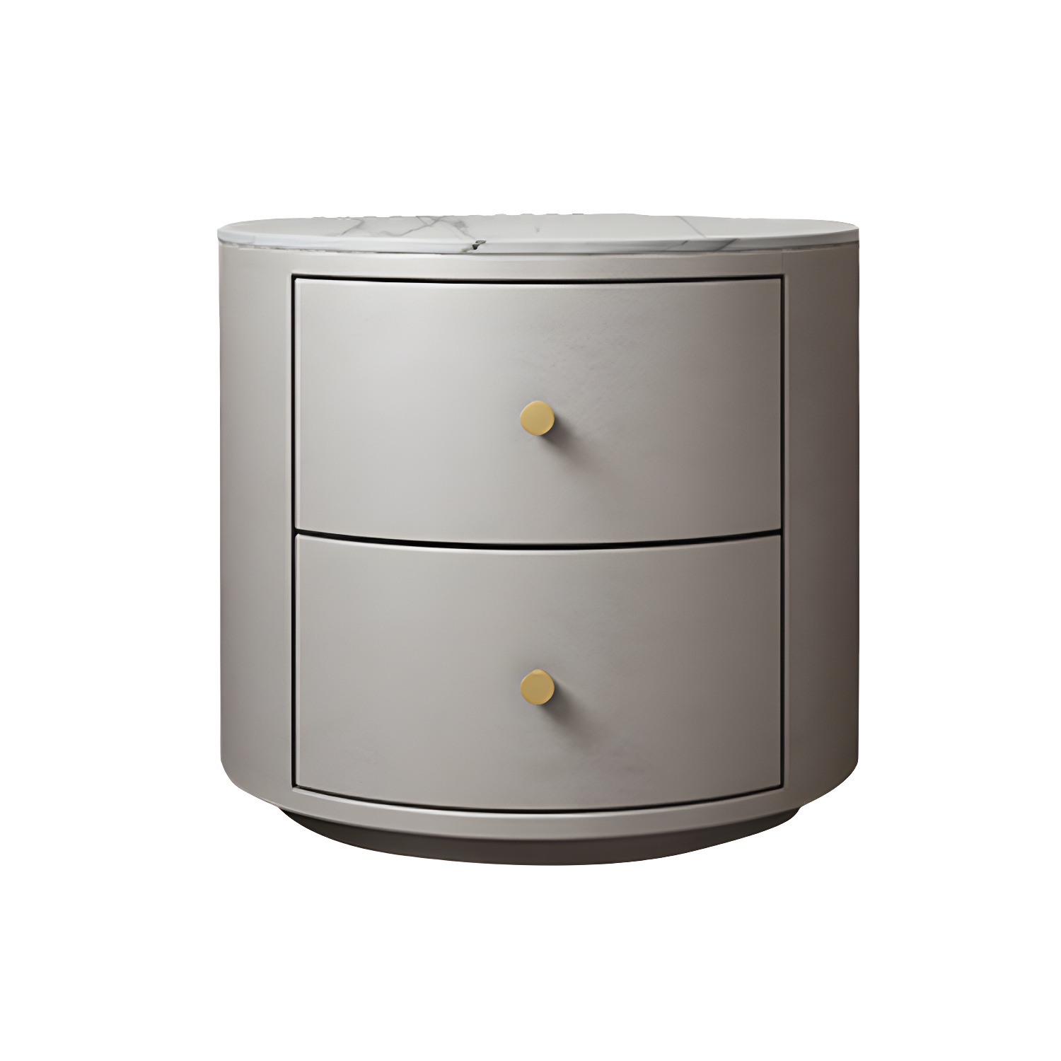 Modern Faux Leather Nightstand Table Solid Wood Drawer Storage Bed Nightstand - image 6