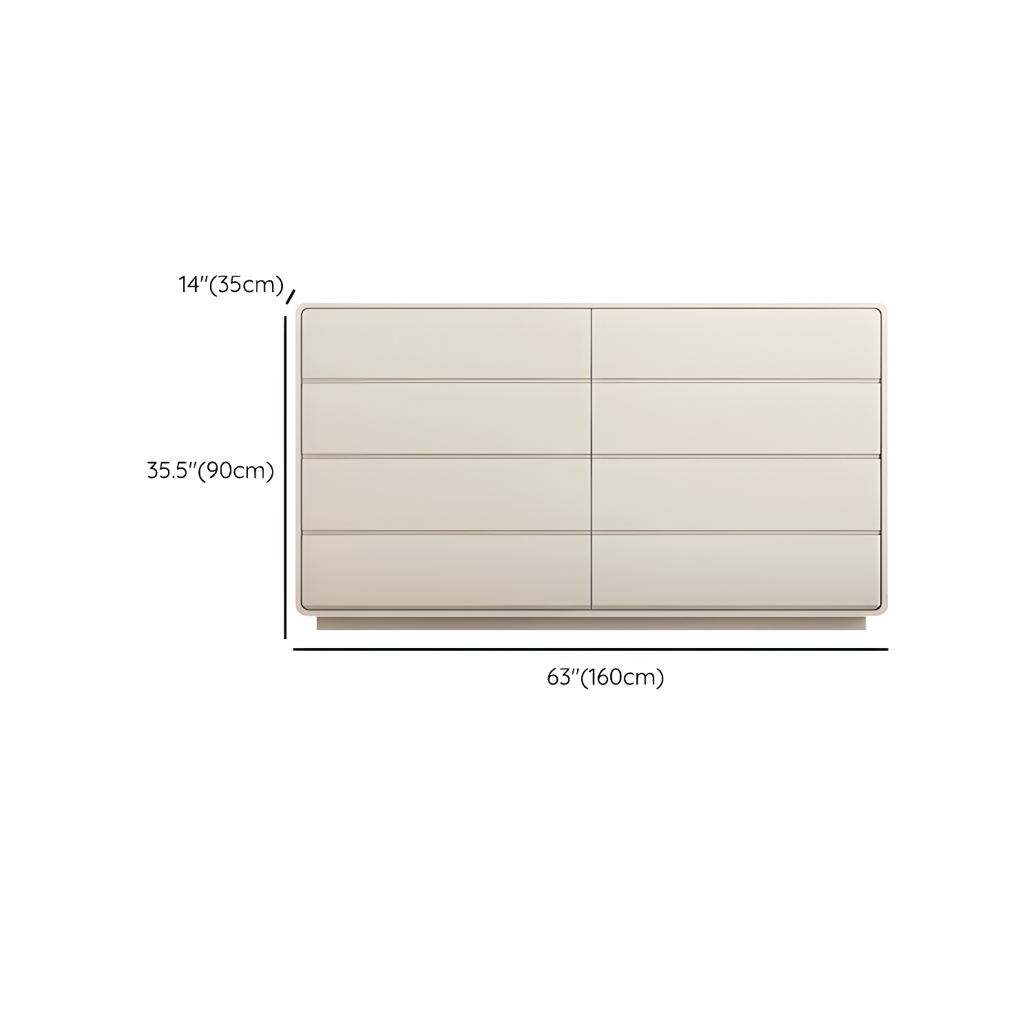 Modern White Double Dresser with Drawers and Soft Close Glides - image 22