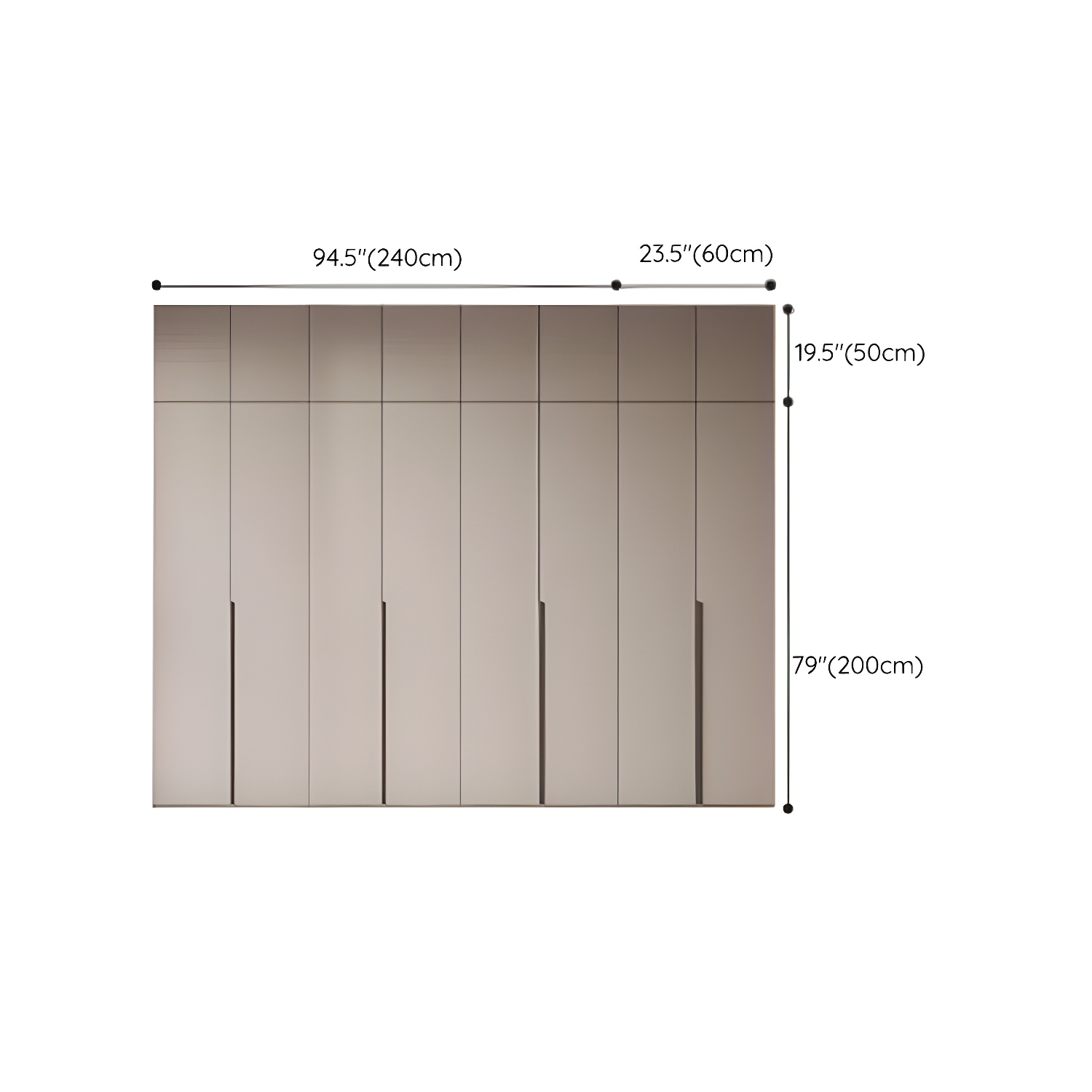 Modern Grey Wood Armoire with Solid Construction and Limited Warranty - image 34