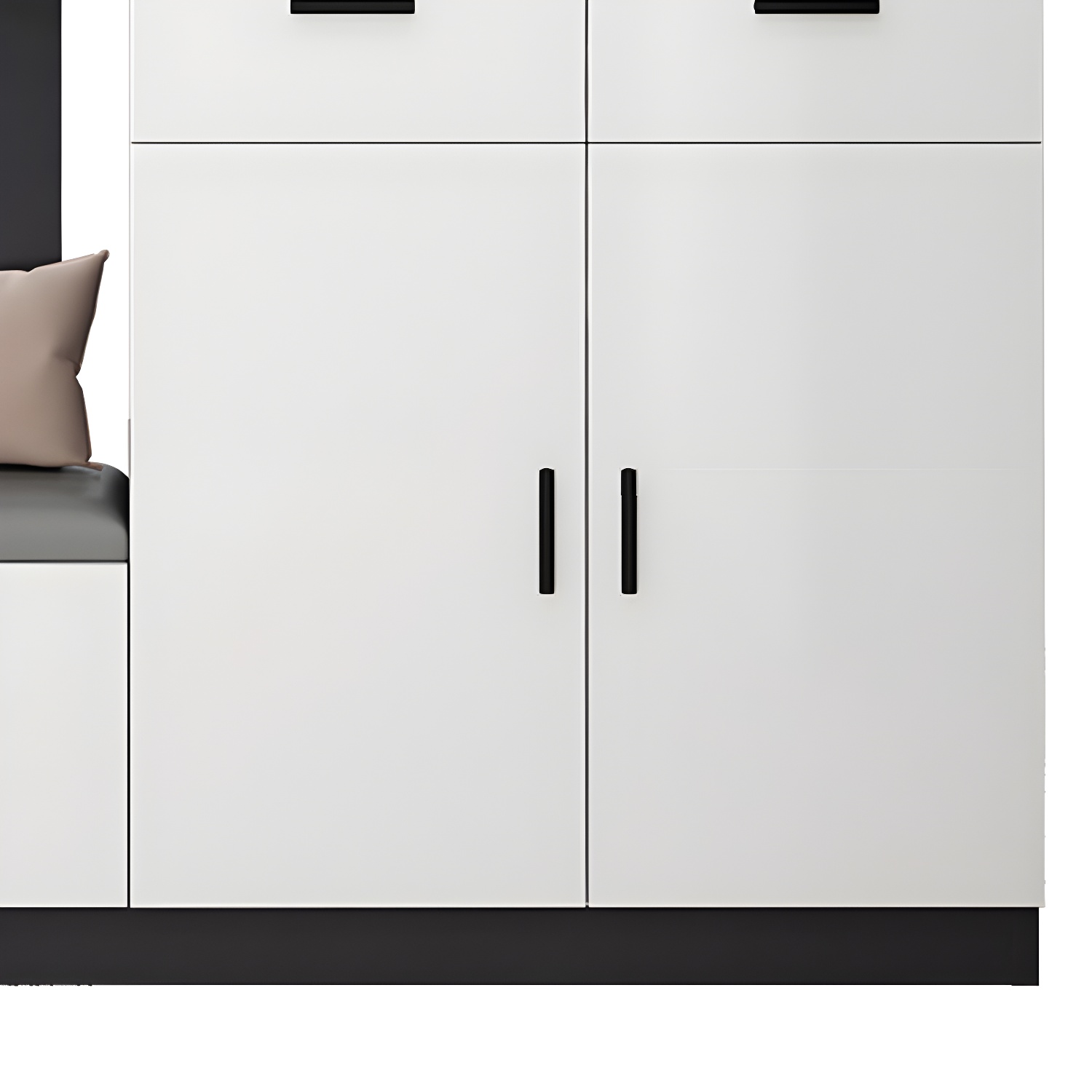 Contemporary Style Wooden 3-door Accent Cabinet with Drawer and Shelf - image 9