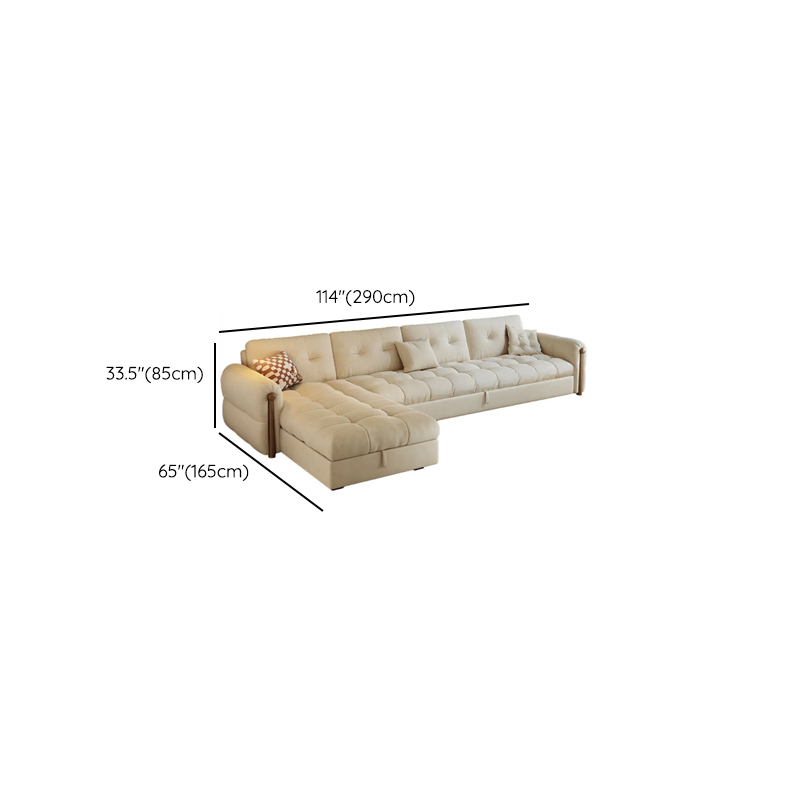 L-Shape/Straight Sofa/Sofa Chaise with Under-seat-storage, Left Hand Facing Orientation, Round Arm, and Button-tufted Details - image 13