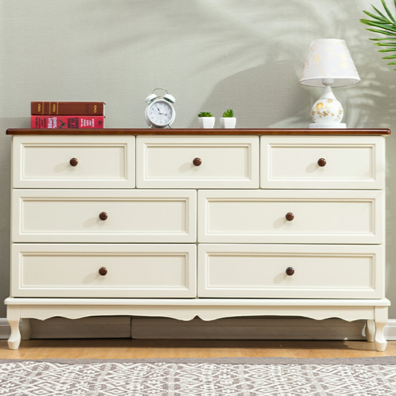 Solid Wood Countertop Storage Chest Traditional Style with Drawers - image 16