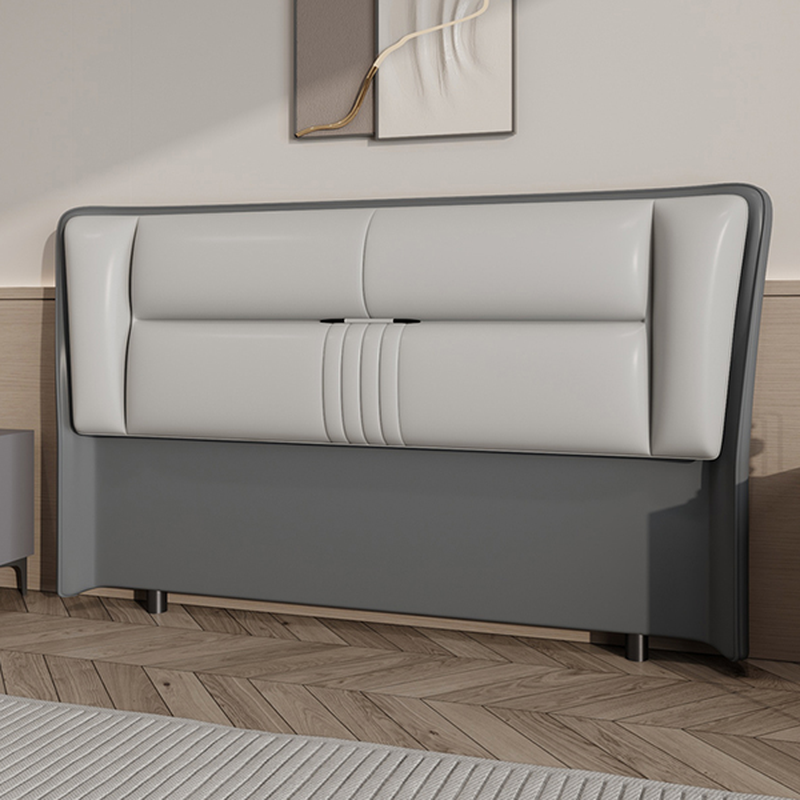 Trendy Wingback Headboard with No Distressing in Natural Wood, Rectangle Shape for Full/Queen Bed with Sponge Upholstery and Standard Height - image 10
