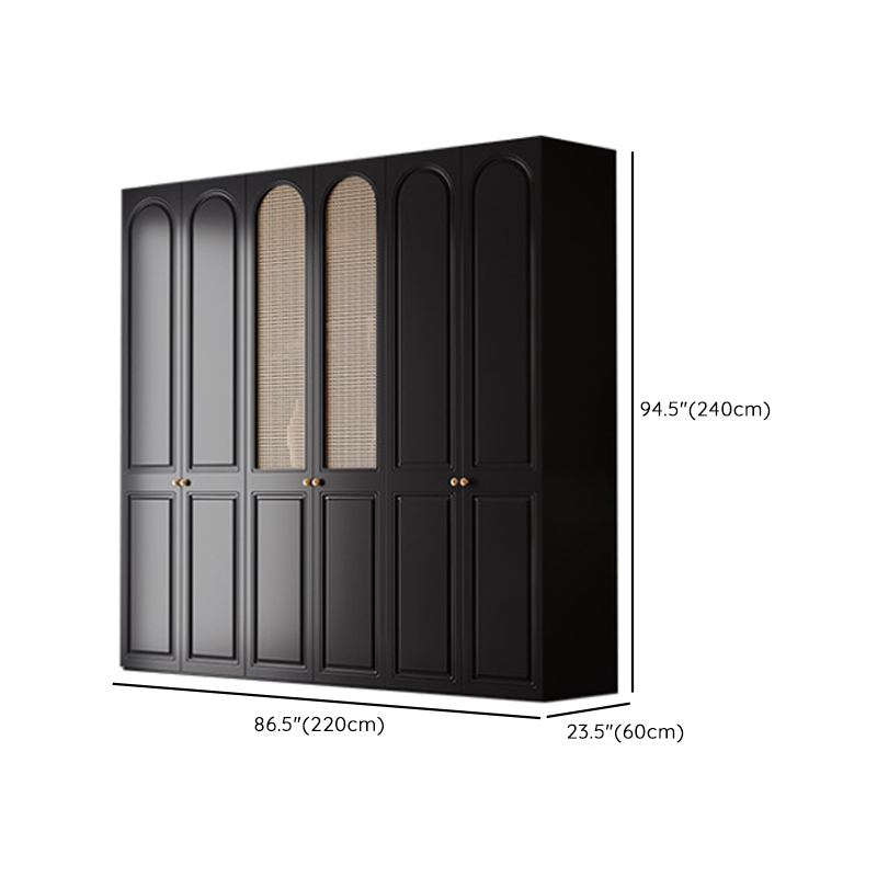 Modish Wood Independent Wardrobe Armoire with Compartments, Soft Close Door, and Interior Shelves - image 22