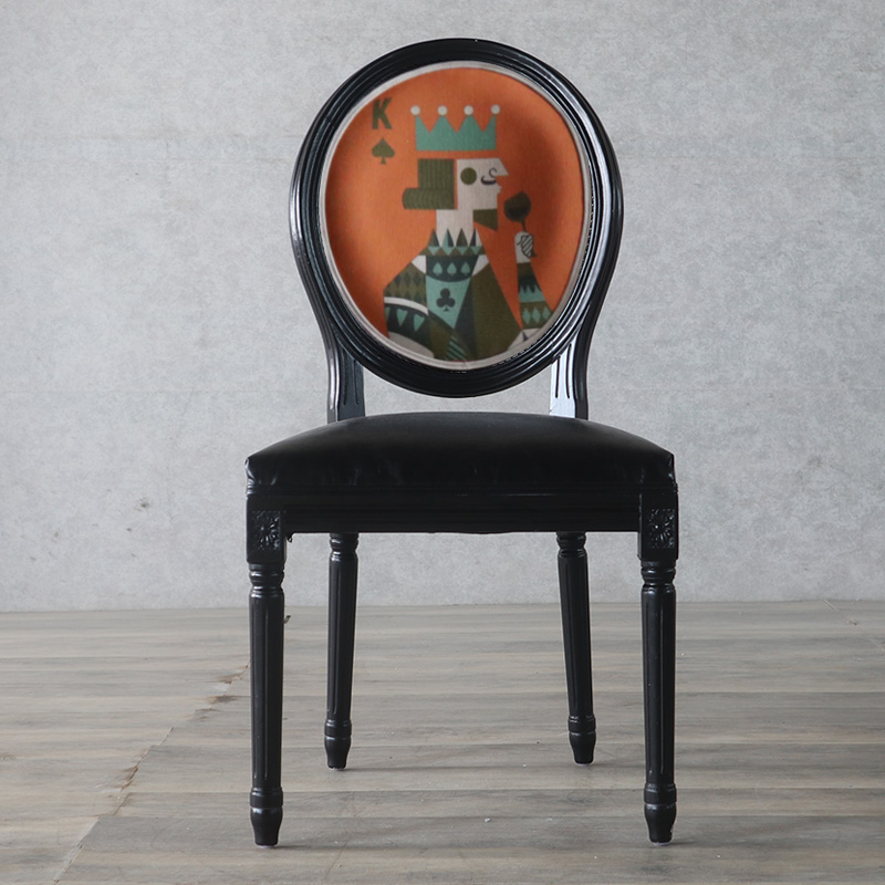 Victorian Style Side Chair with King Louis Back and Bordered Frame, Balanced Stability - image 10