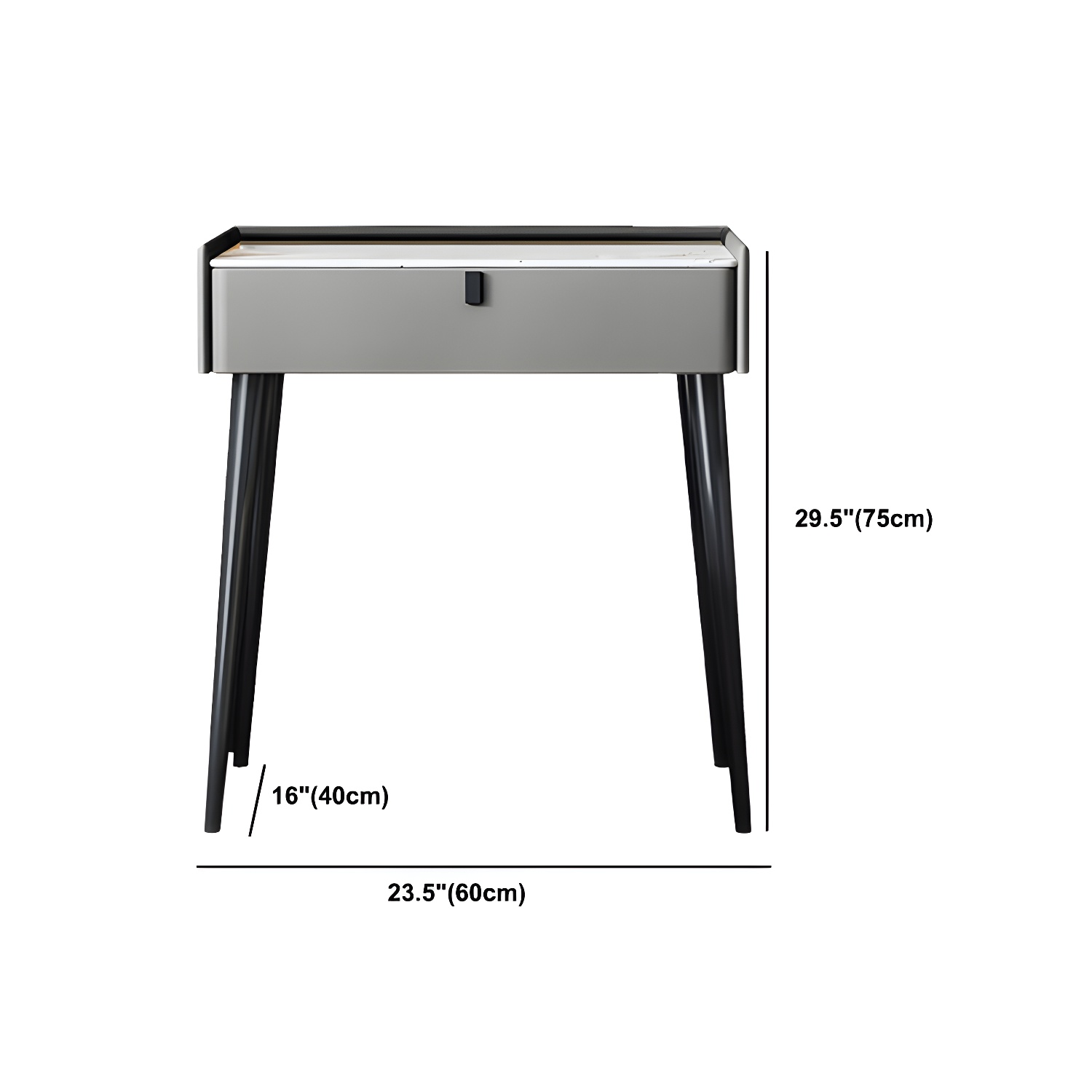 1/3 Drawers Vanity Set with Stool Modern Stone Top Dressing Table - image 14