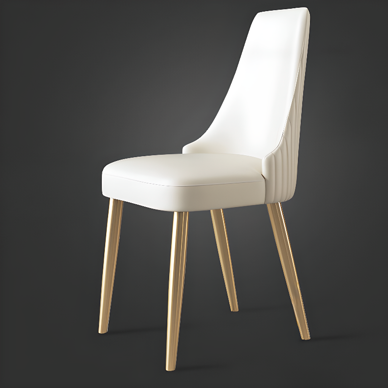 Lavish/Contemporary Upholstered Side Chair with Parsons Back Style and Metal Legs - image 9
