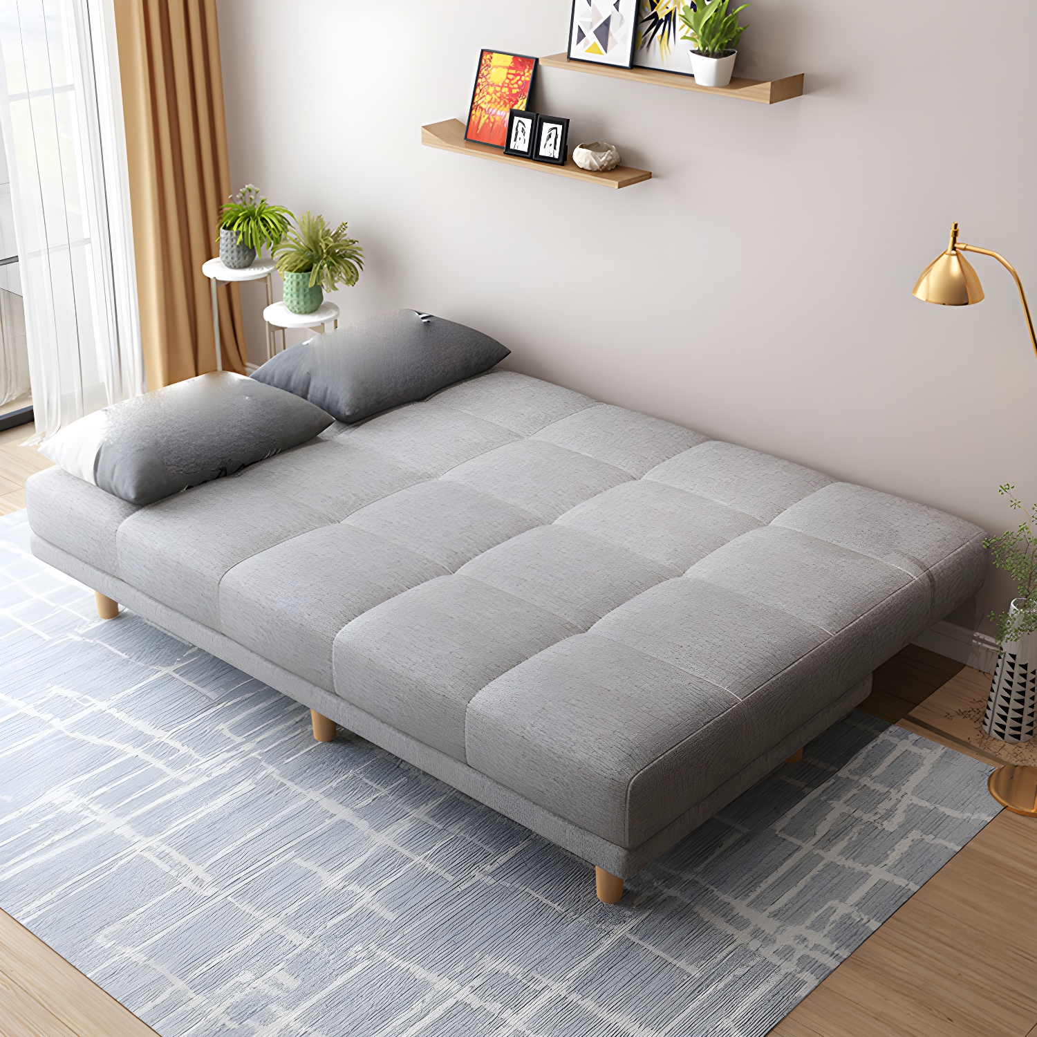 Contemporary Armless Standard Sofa Bed Dual Purpose Sofa for Living Room - image 19