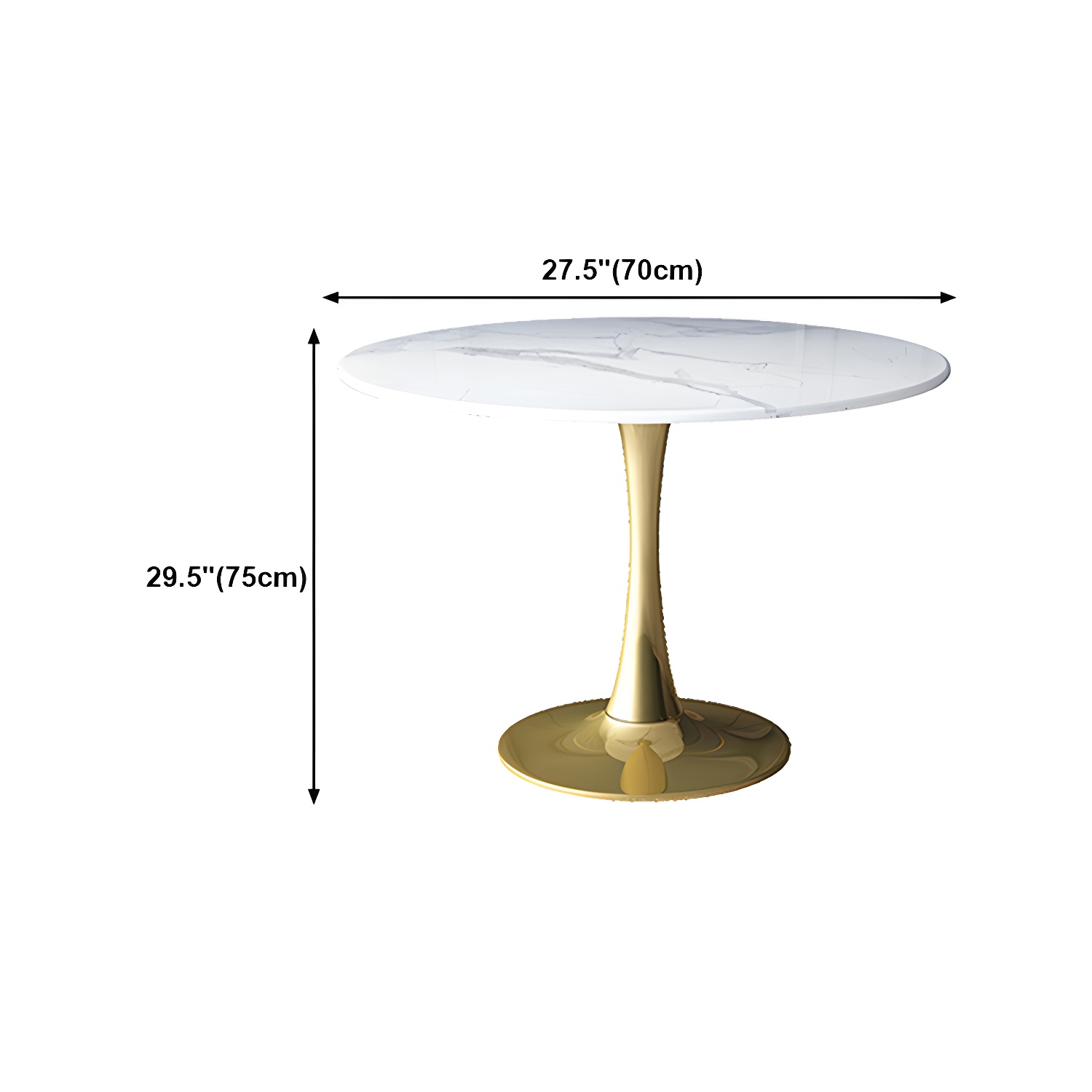 Sintered Stone Dining Table Traditional Luxury Dining Table with Gold Base - image 31