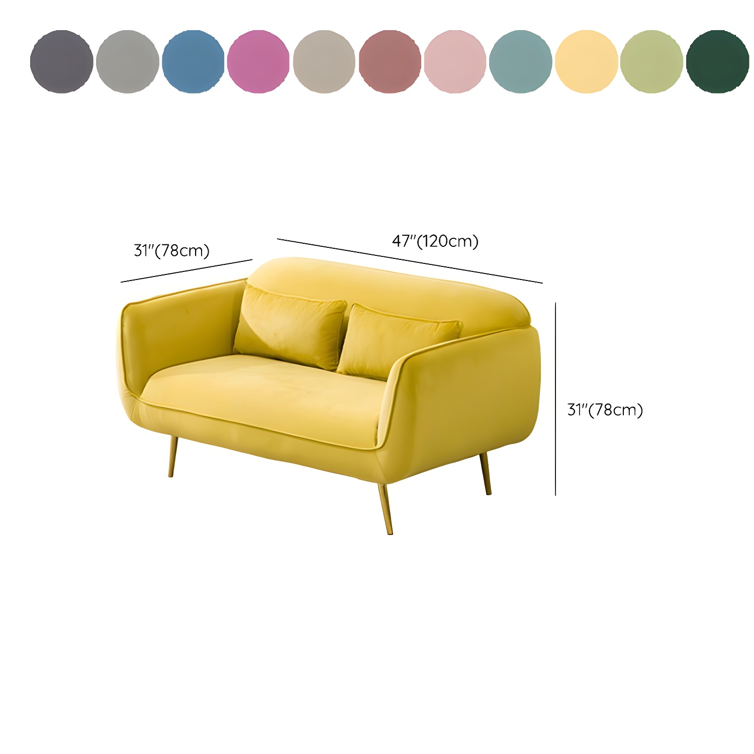 Glam Tight Back Loveseat with Flared Arm and Extra Pillows for Home and Apartment - image 31