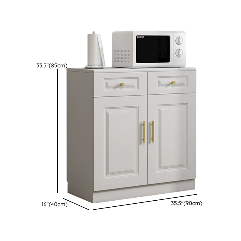 White Modern Wood Sideboard with Drawer and Cabinet with Adjustable Shelves - image 24