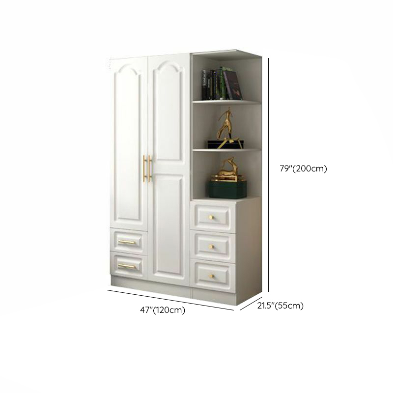 Contemporary Wood Chalk Wardrobe Closet with Interior Shelves&Clothing Rack&3-Drawer/6 Drawers/5-Drawer - image 20