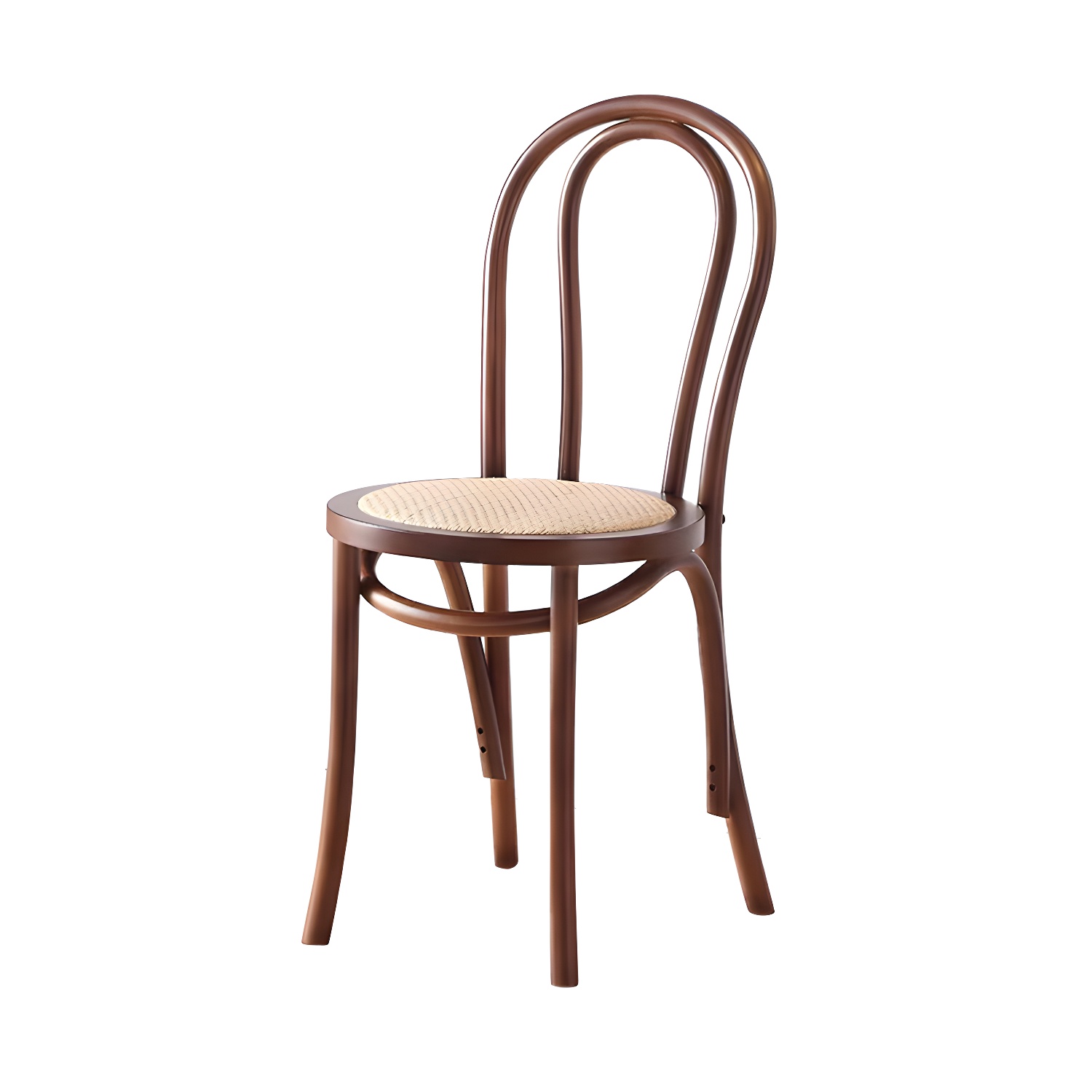 Modern Open Back Side Chair with Beech Wood Legs for Kitchen & Dining - Non-Upholstered