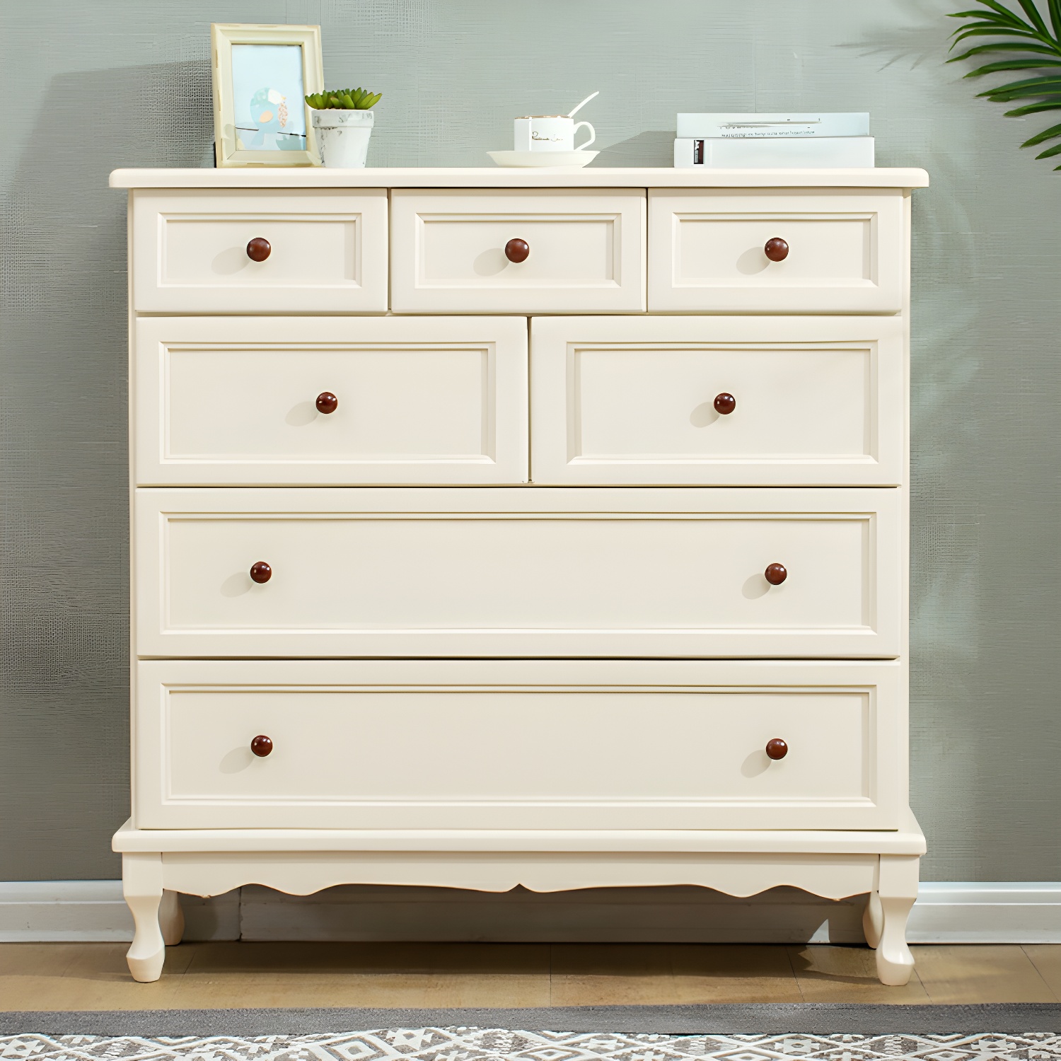 Traditional Solid Wood Dressers with Self Close Drawers in Compact Size - image 14