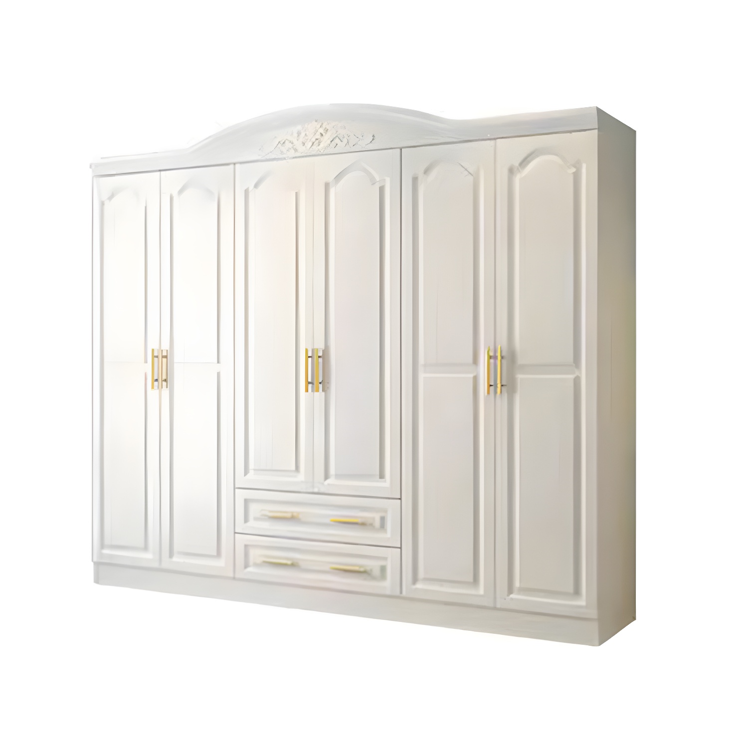French Country Wardrobe Armoire Engineered Wood Wardrobe with Solid Wood Clothing Rod - image 5