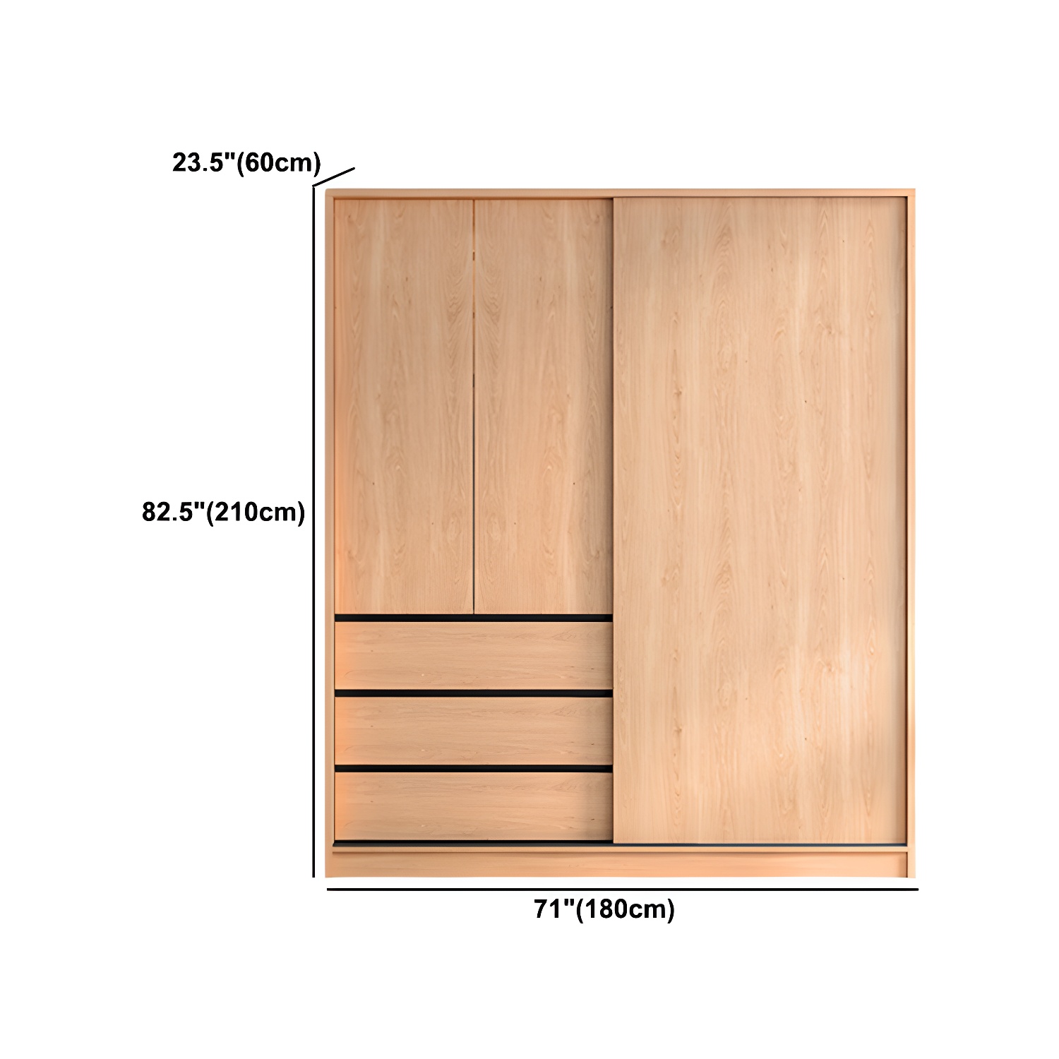 Engineered Wood Wardrobe Armoire with Drawer Contemporary Wardrobe Closet - image 11