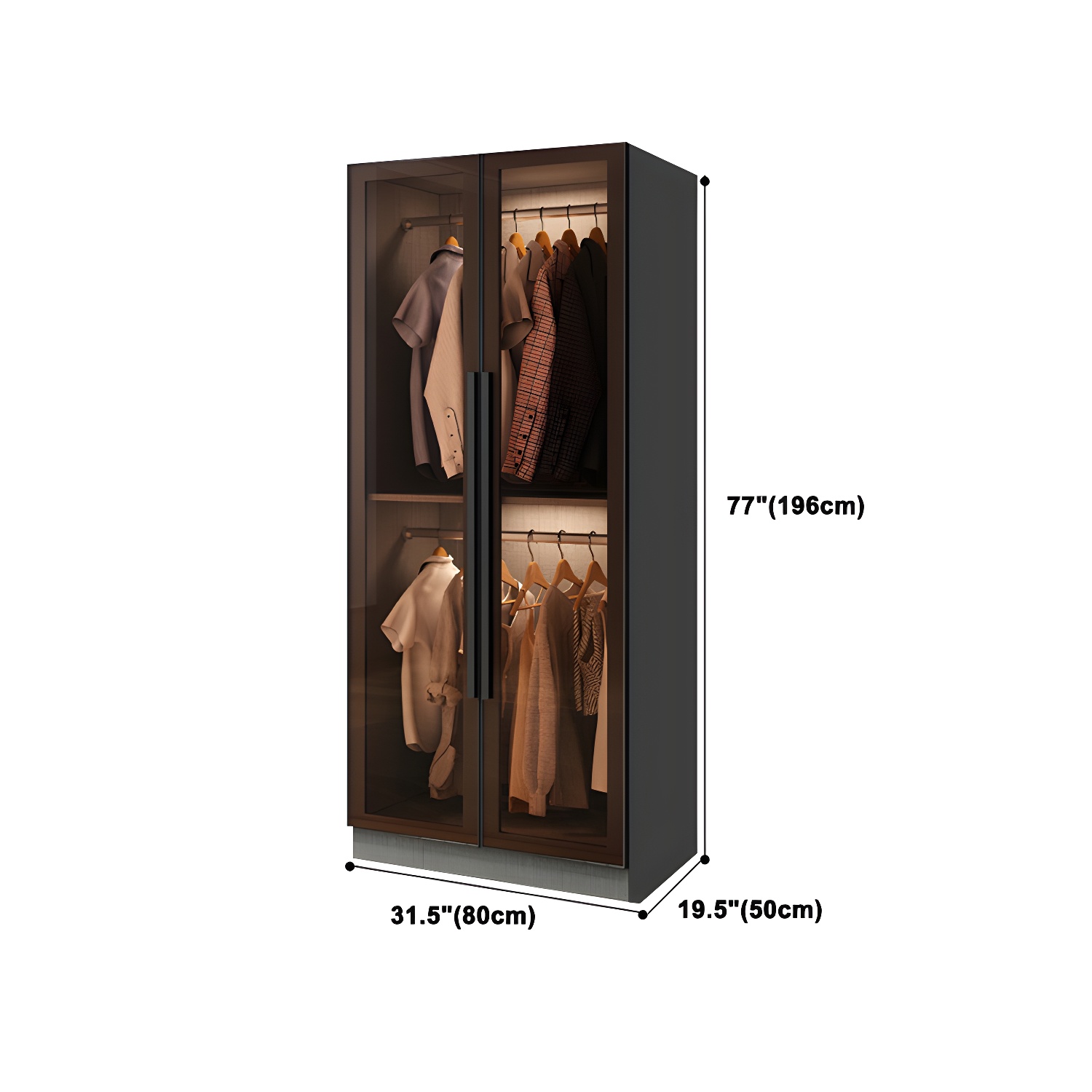 Modern Style Storage Cabinet Mirrored Finish Cabinet with Glass Door - image 12