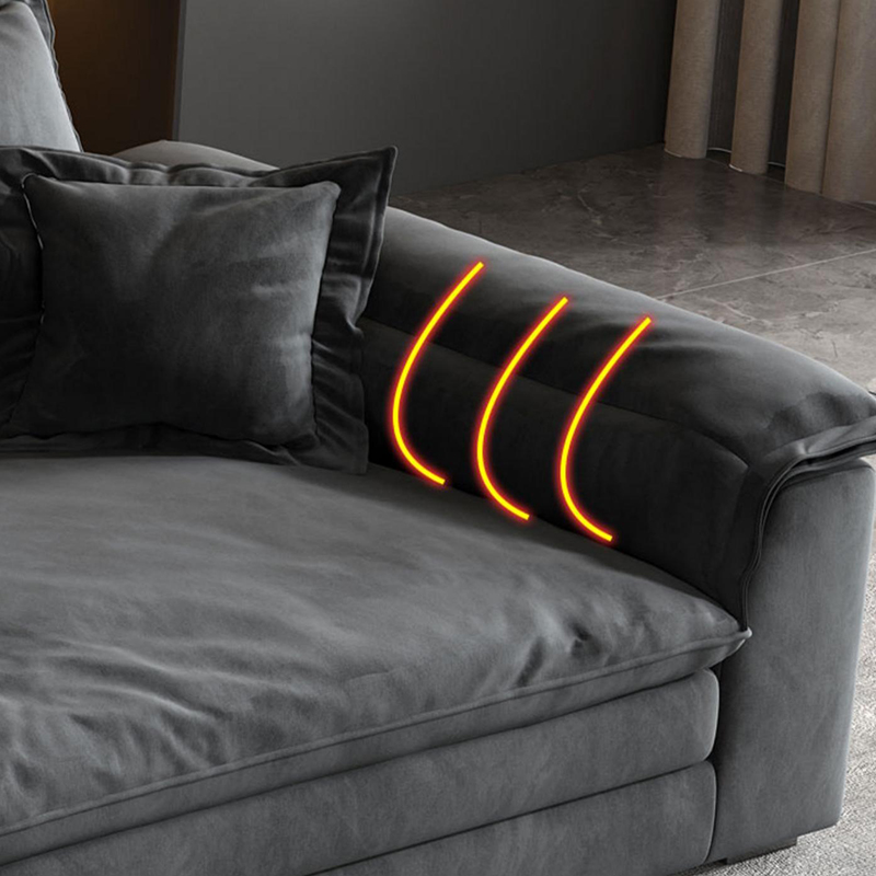 Modern Flared Arm Sofa with Water Resistant and Bolster Pillows - image 10