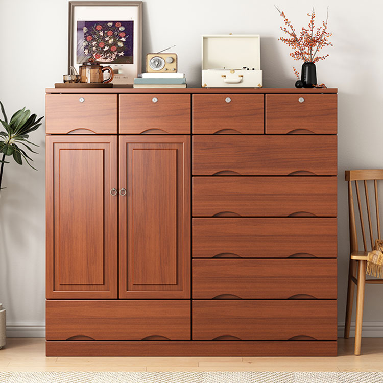 Modern Solid Wood Combo Dresser with Shelves, Drawers, and Cabinet Storage - image 4