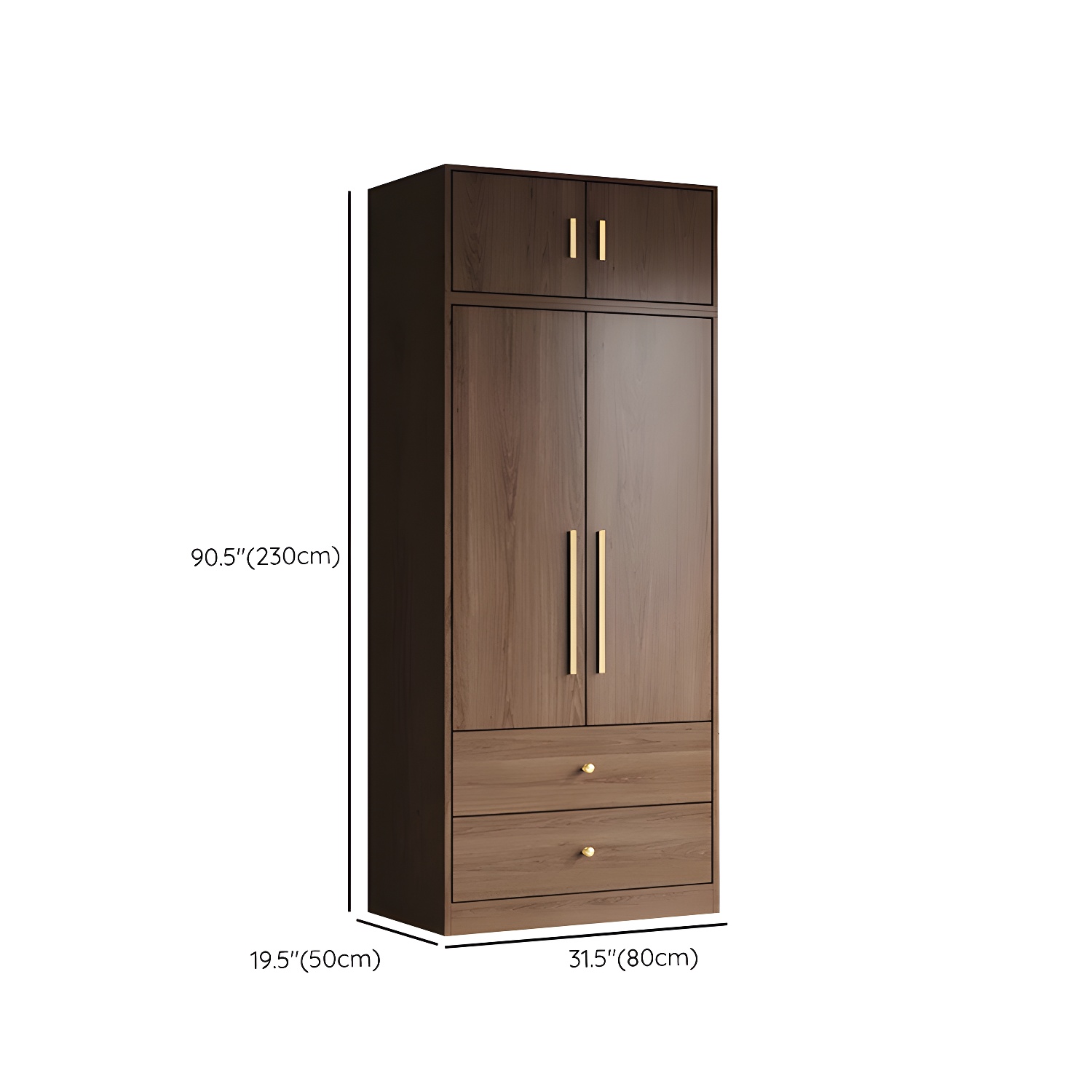 Wood Grain Design Armoires & Wardrobes with Soft Close Door and Storage Space - image 26