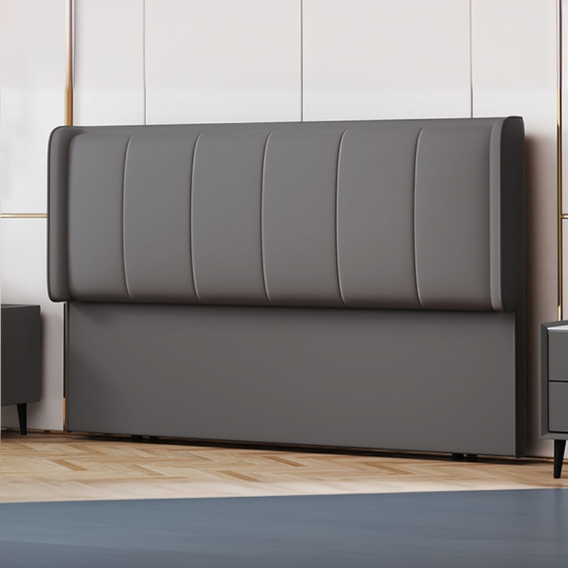 Modish No Distressing Timber Panel Headboard with Rectangle Shape for Full/Queen/Twin Bed, Featuring Sponge Upholstery and Standard Height