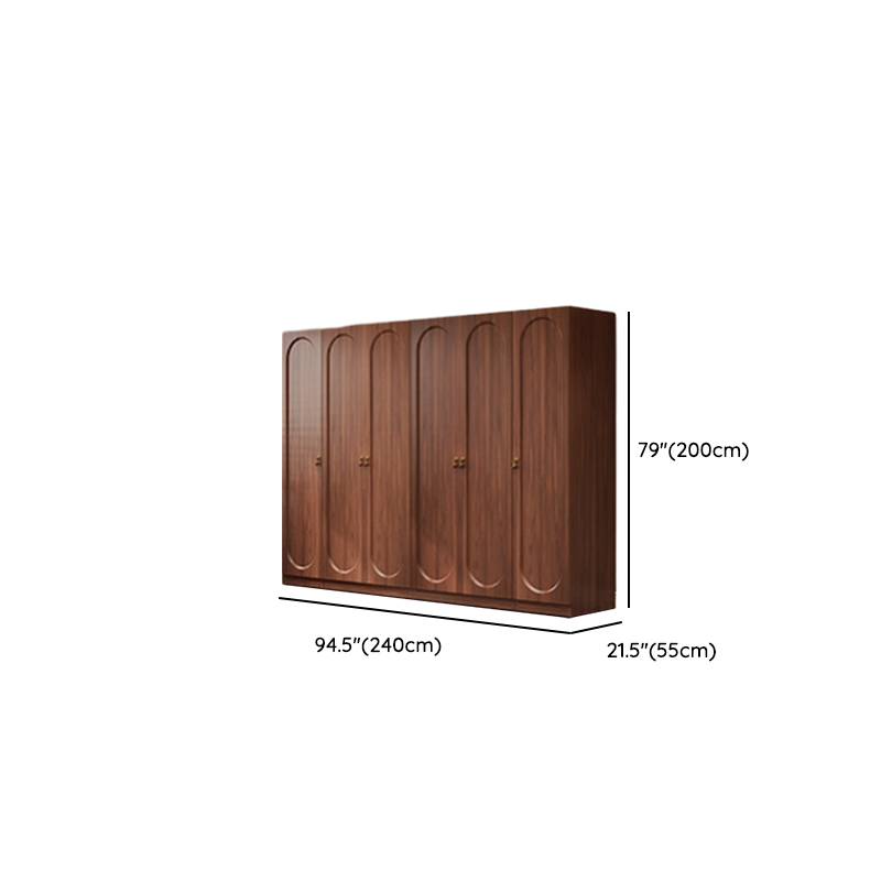 Sepia Modish Wooden Armoire Cabinet with Adaptable Shelf, Soft Close Door, and Clothing Rod - image 11