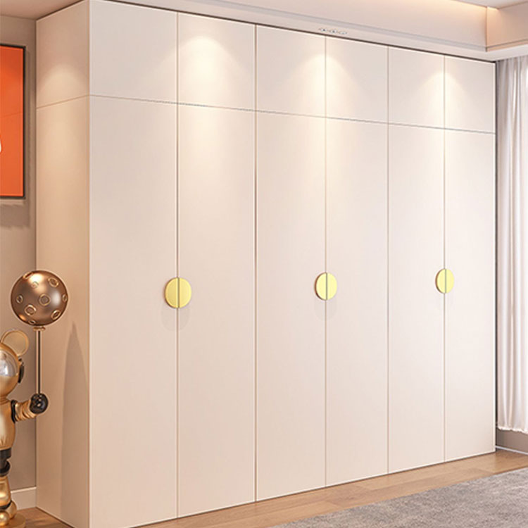 Chic White Wood Wardrobe Armoire with Clothing Rod & Shelves - image 4