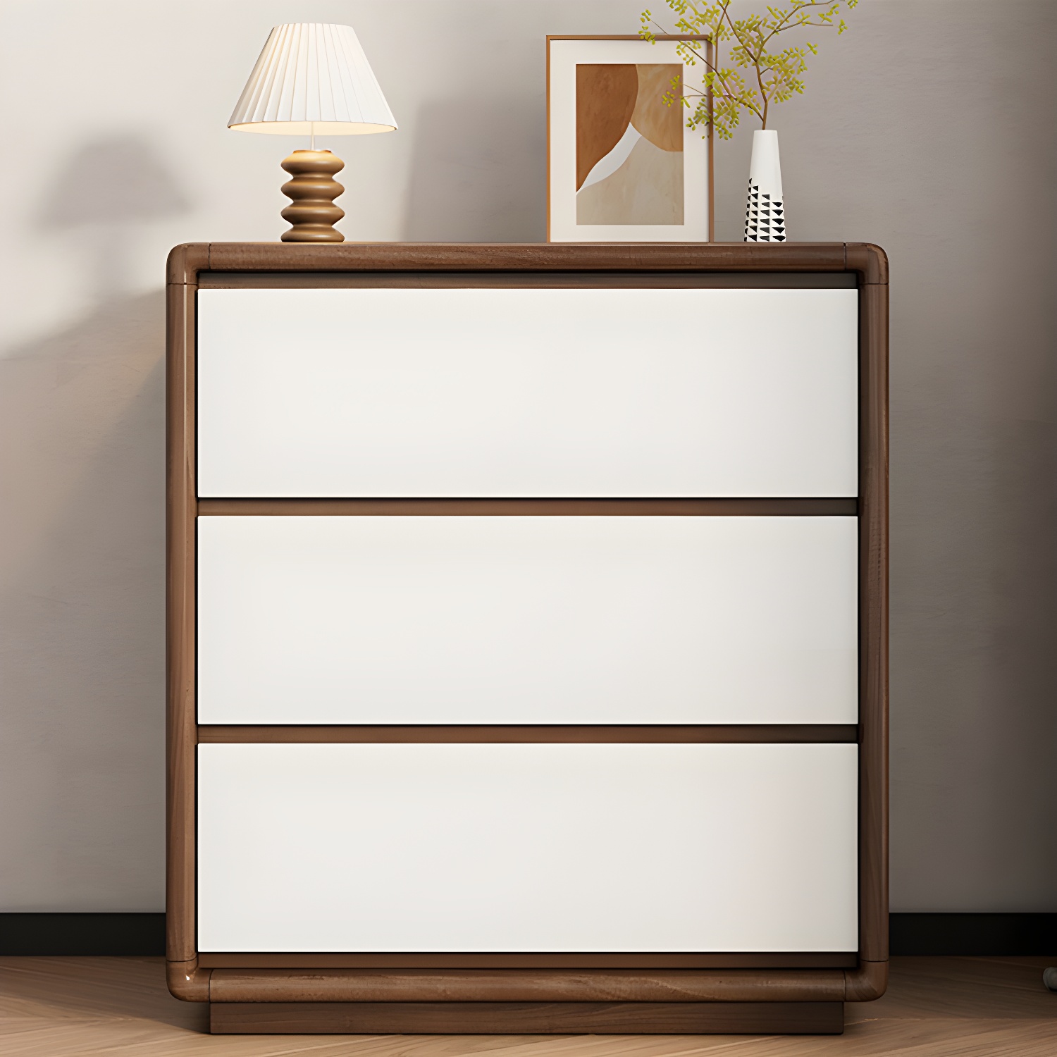 15.7'' Width 4-Drawer Modern Wood Dresser without Handles or Accents Needing Full Assembly - image 3