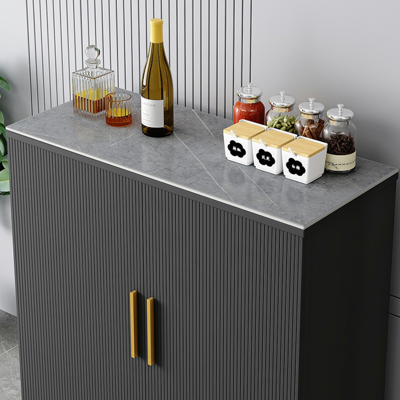 Wood Sideboard/Credenza 35 Inches Wide Glam Style, No Drawers, 2-Door Cabinet - image 10