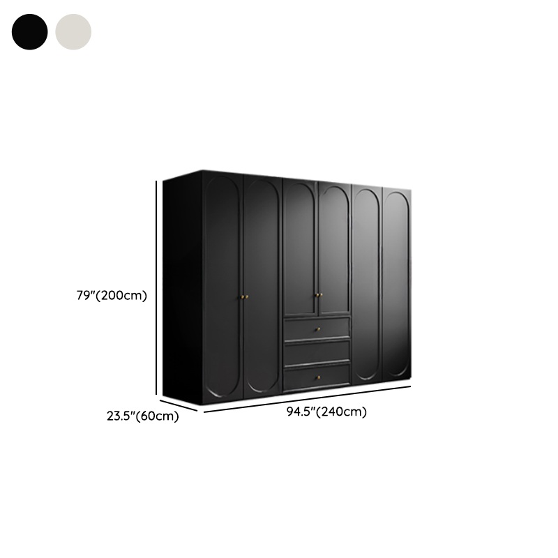 Contemporary Wood Wardrobe Armoire with Soft Close Drawer, Soft Close Door, Interior Shelves, and Hanging Rod - image 18