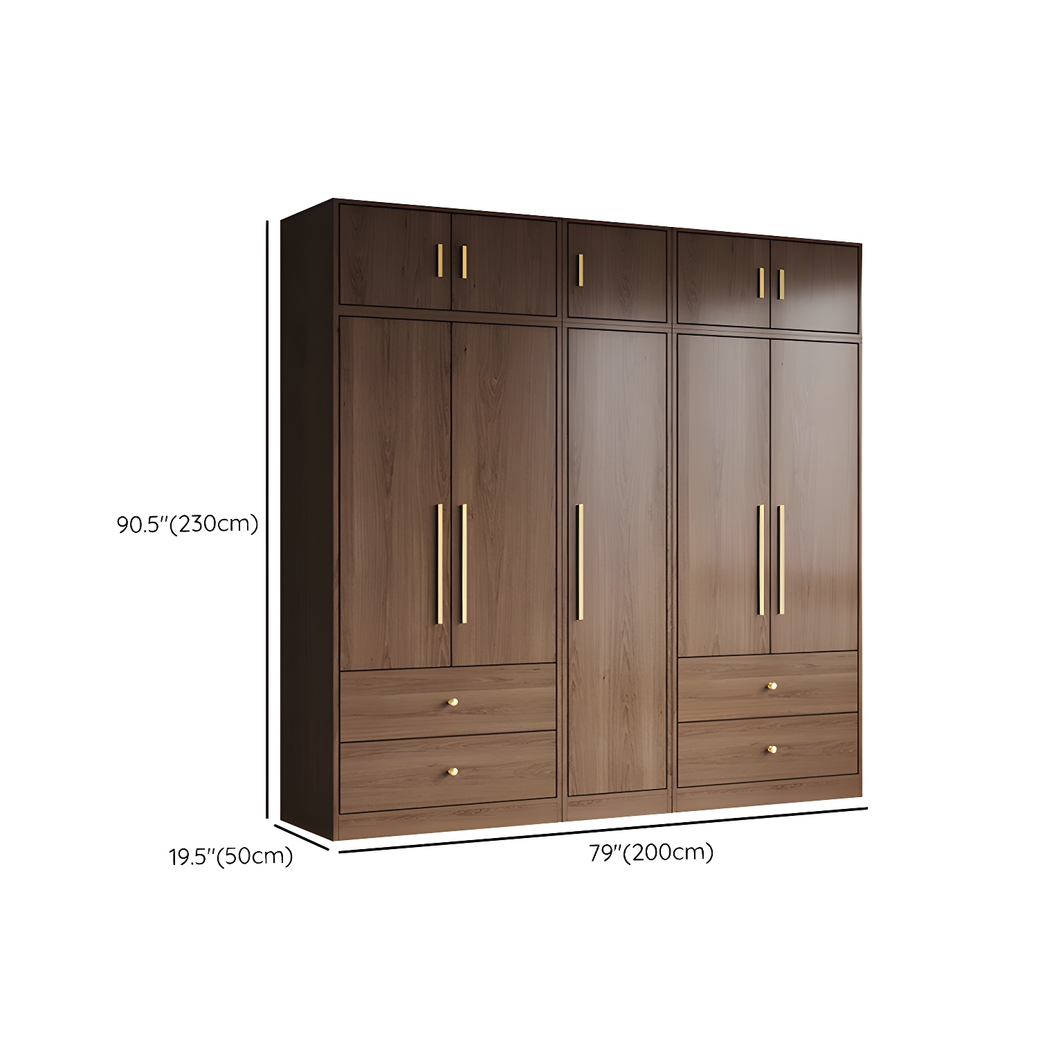 Wood Grain Design Armoires & Wardrobes with Soft Close Door and Storage Space - image 33