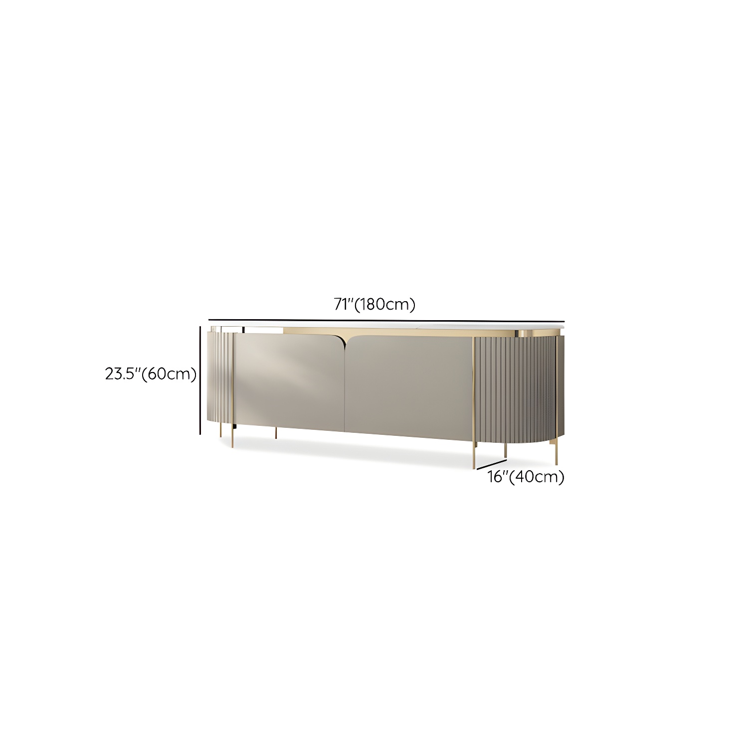Marble TV Media Console Contemporary TV Console for Living Room - image 19