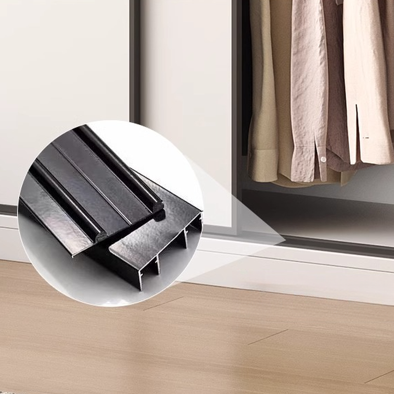 White Minimalist Manufactured Wood Independent Wardrobe Closet with Soft Close Door, Interior Shelves, and Slipping Mechanism - image 5