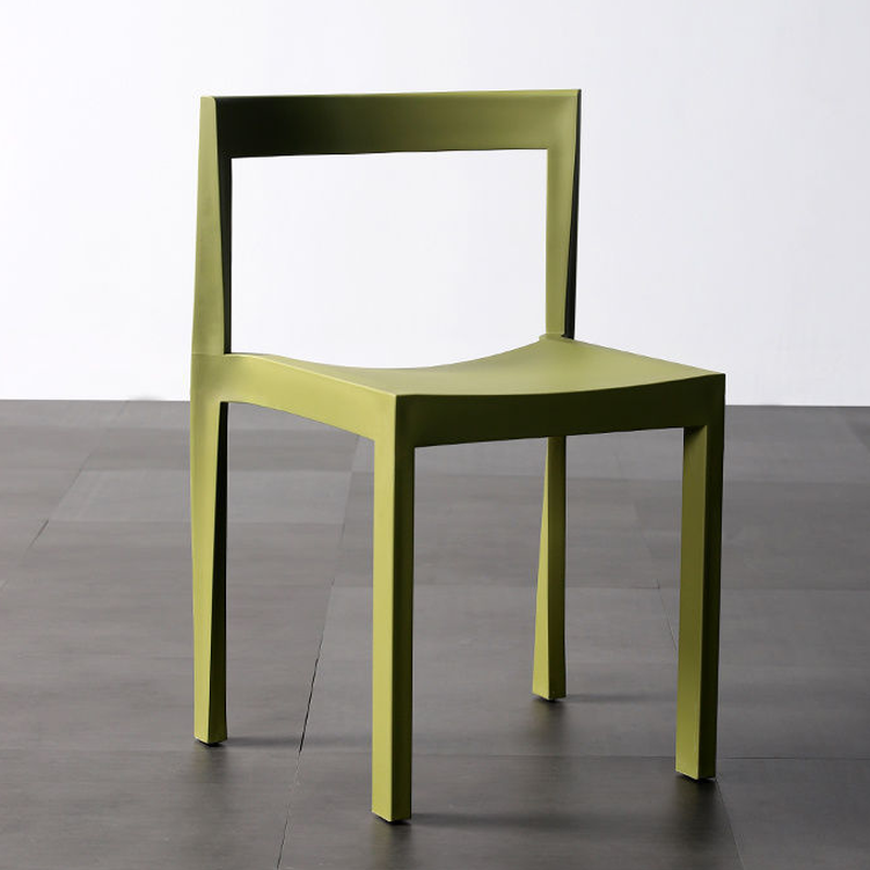 Simplistic Side Chair with Cerulean/Olive Green/Crimson Polymer Legs and Stackable Uncovered Back - image 4