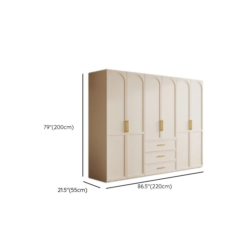 Simplistic White Detached Almirah with 3 Drawers, Interior Shelves, and Hinged Door - image 18
