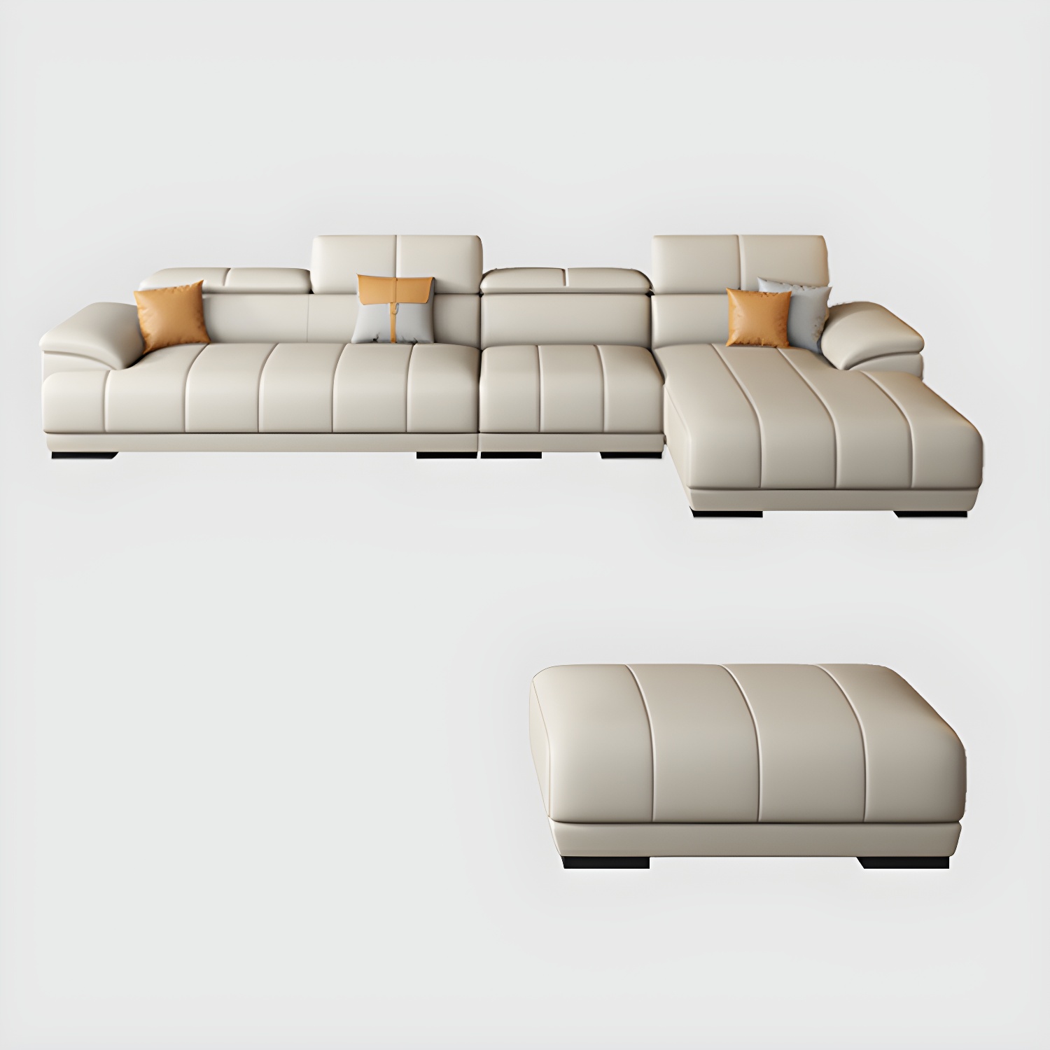 Elegant Leather Sectional | Ormau - image 28
