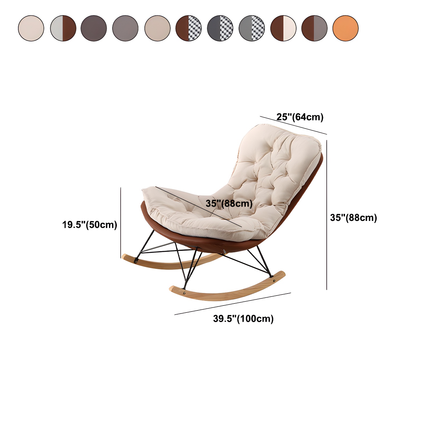 Upholstered Rocking Chair | Ormau - image 17