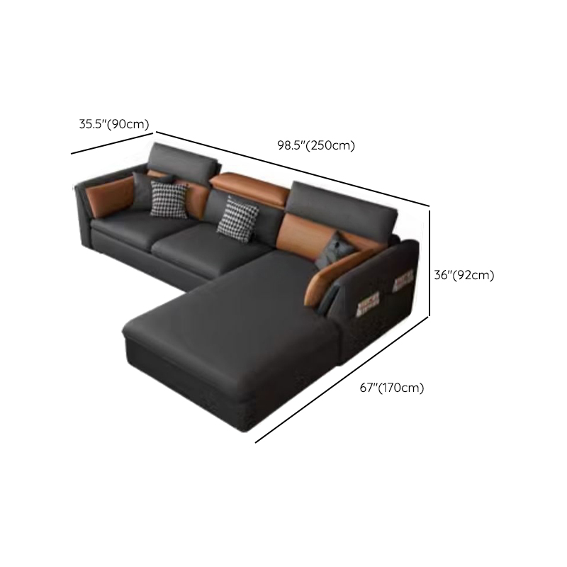 Gray Tech Cloth Sectional | Ormau - image 18