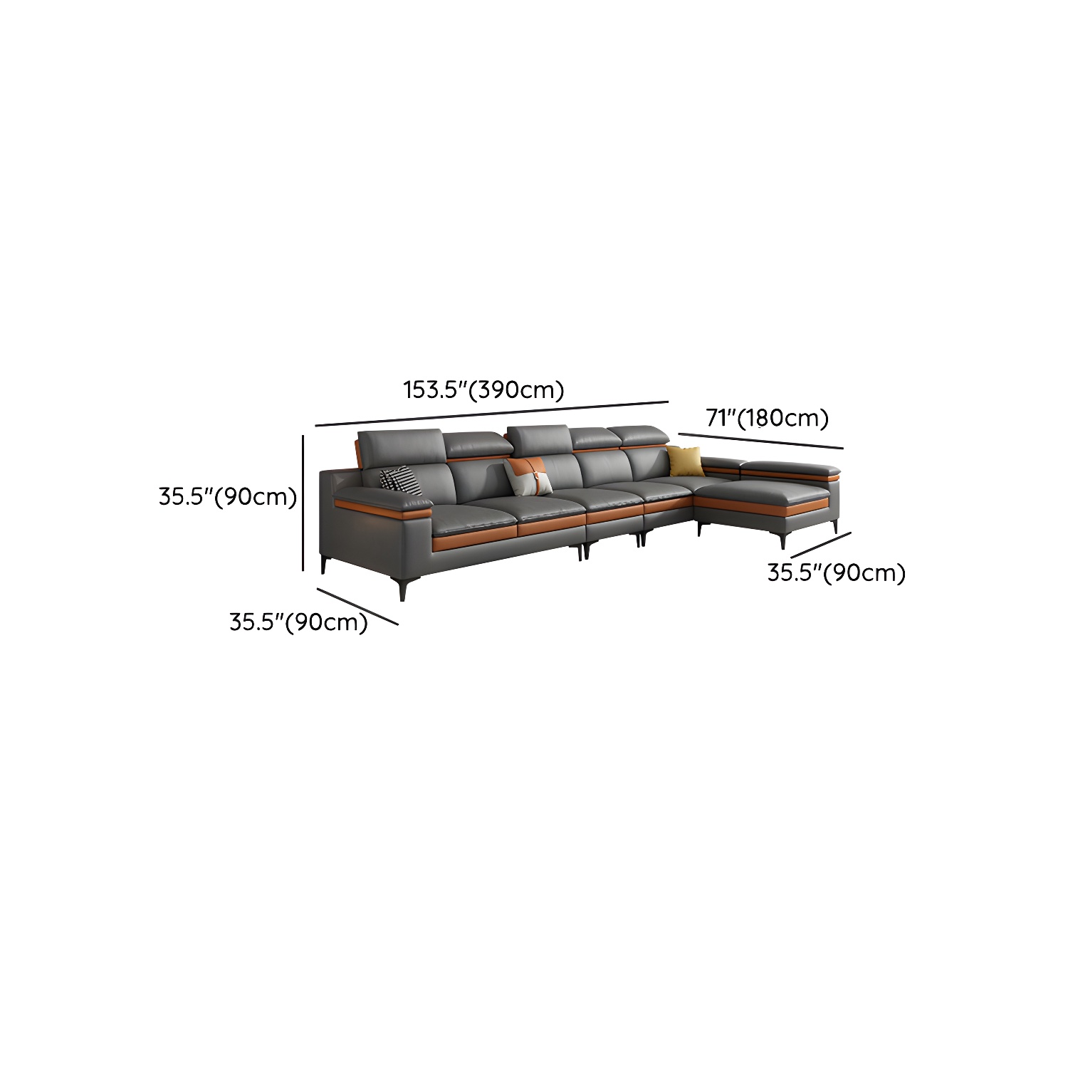 Modern Tech-Cloth Sectional | Ormau - image 17