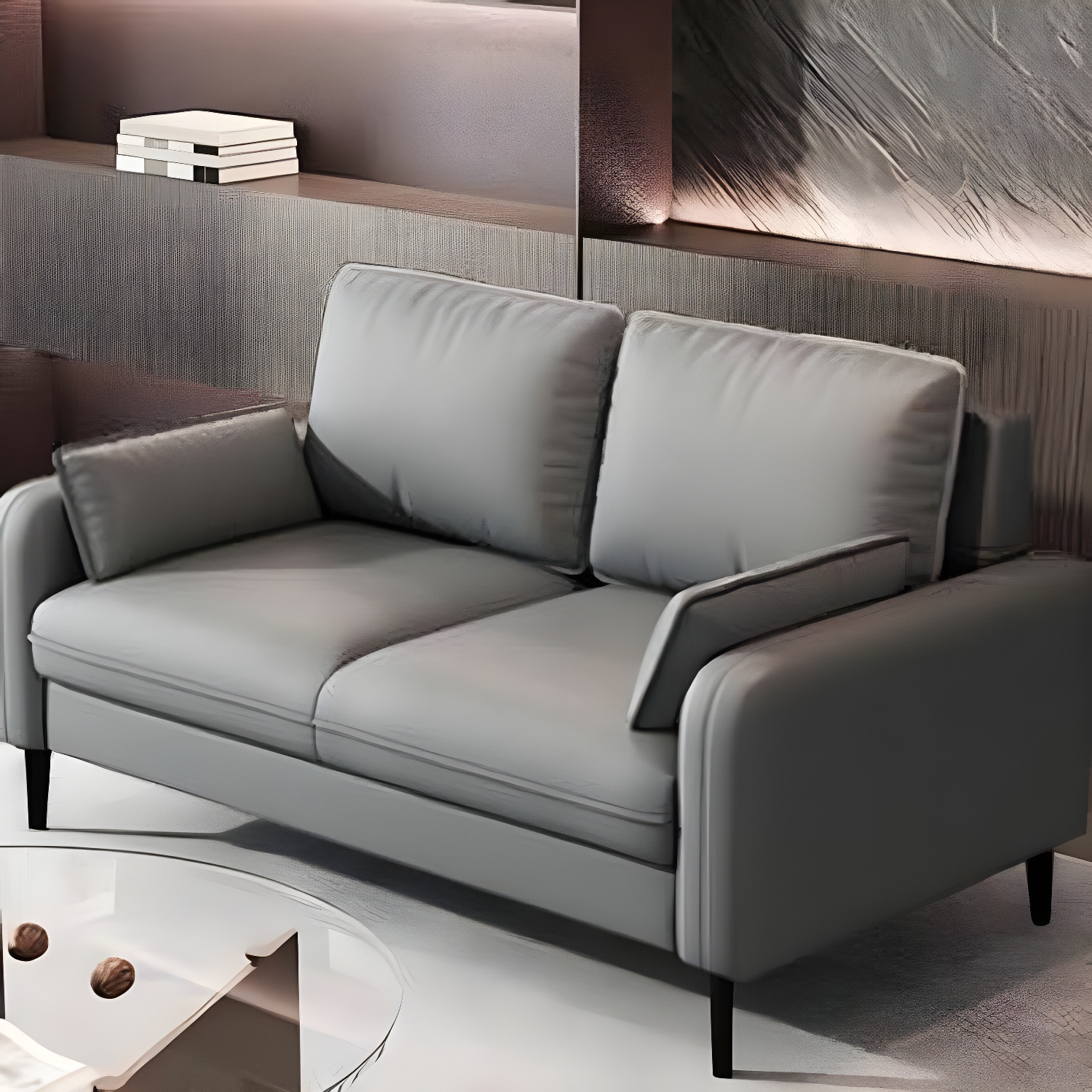 Modern Sofa with Bolster Pillows | Ormau - image 6