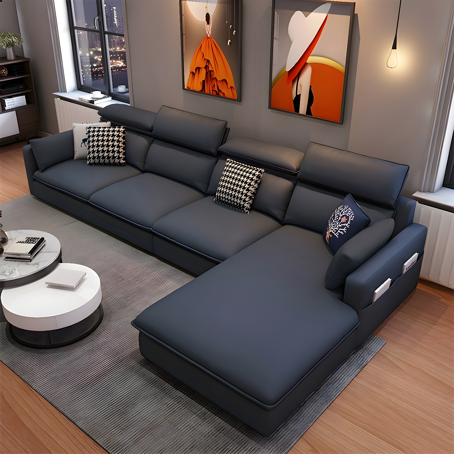 Modern L-Shape Sectional Sofa | Ormau - image 30