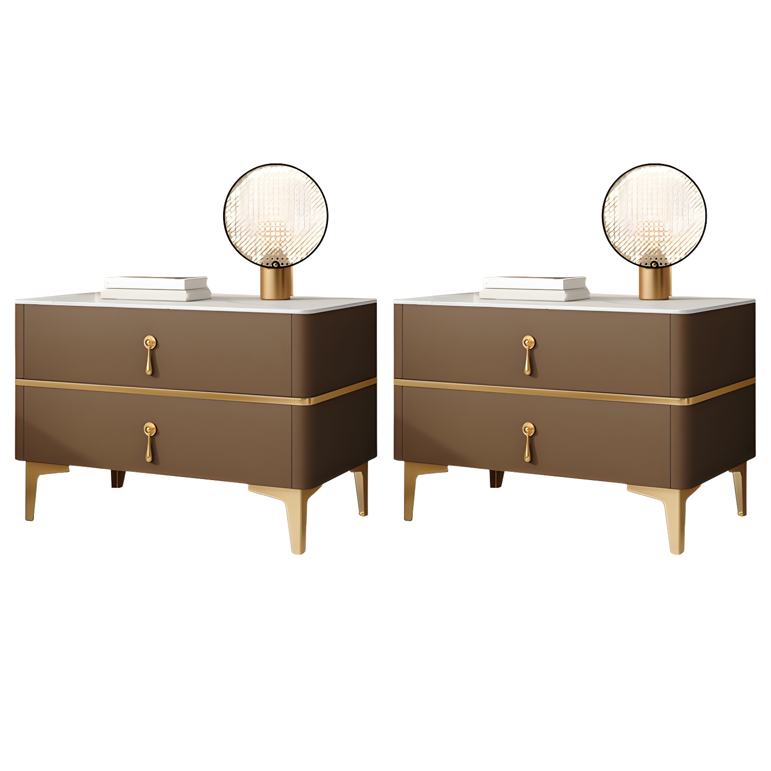 Glam Sintered Stone Nightstand | Ormau - image 24