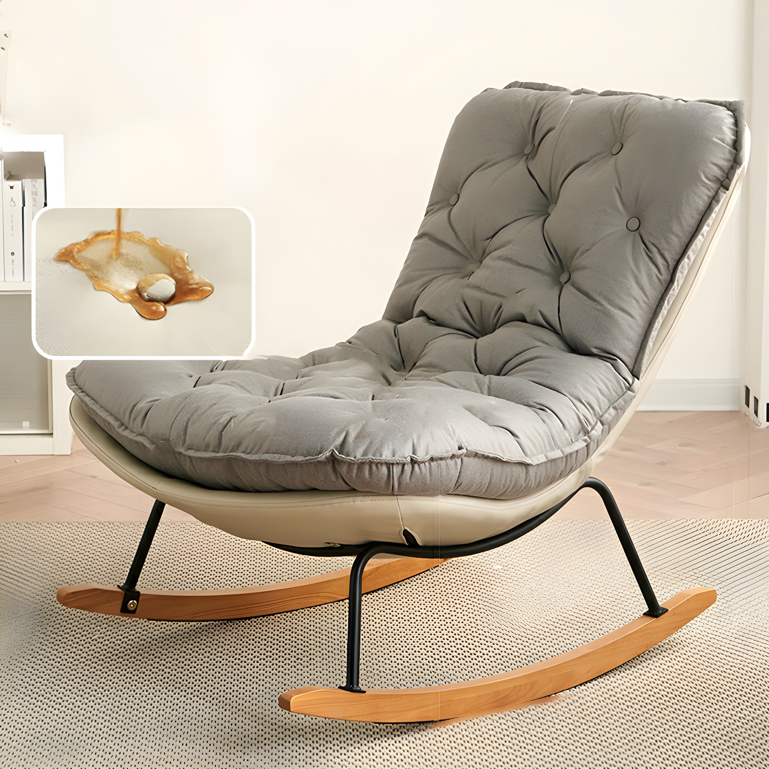 Button-Tufted Rocking Chair | Ormau - image 21