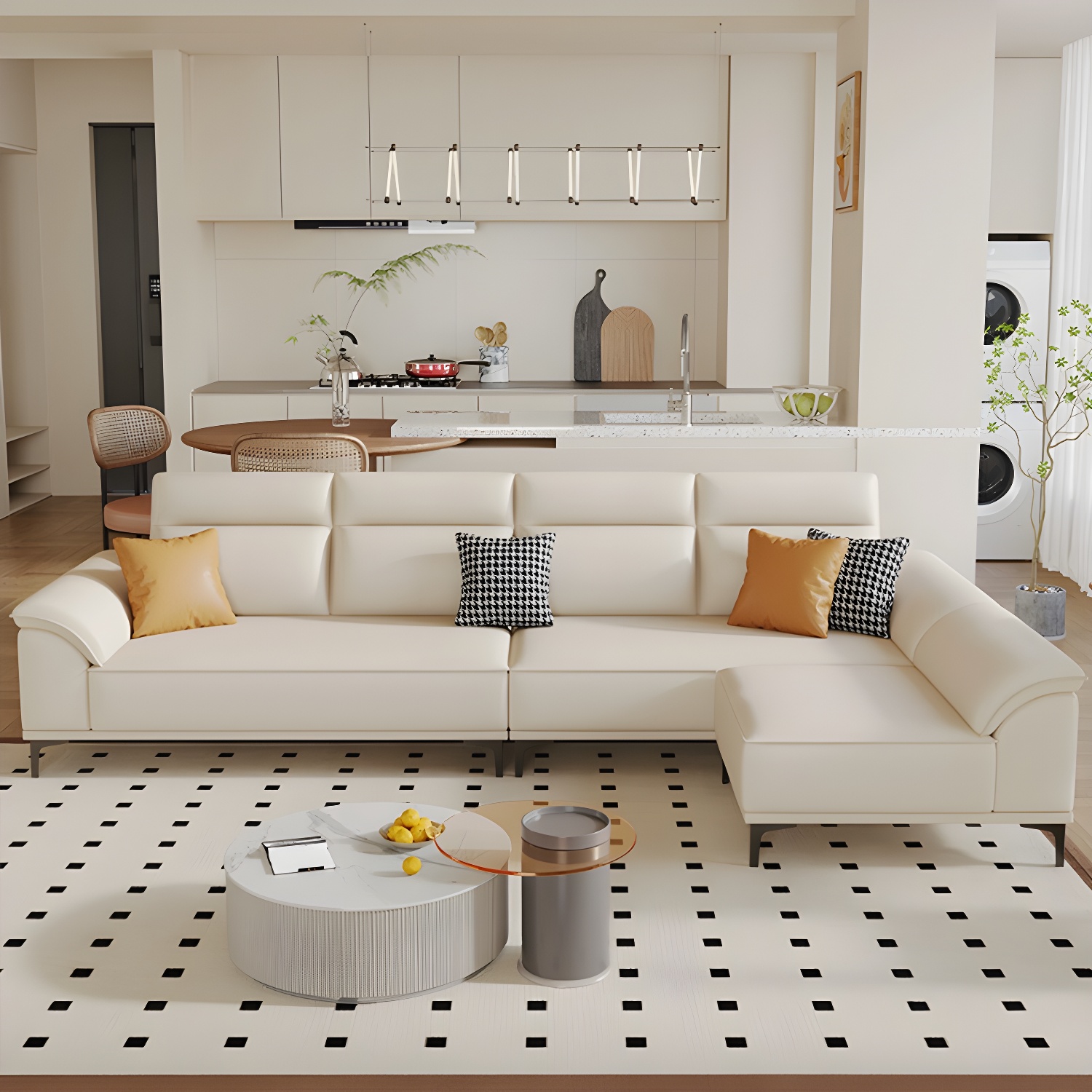Modern Sofa with Ottoman | Ormau - image 2